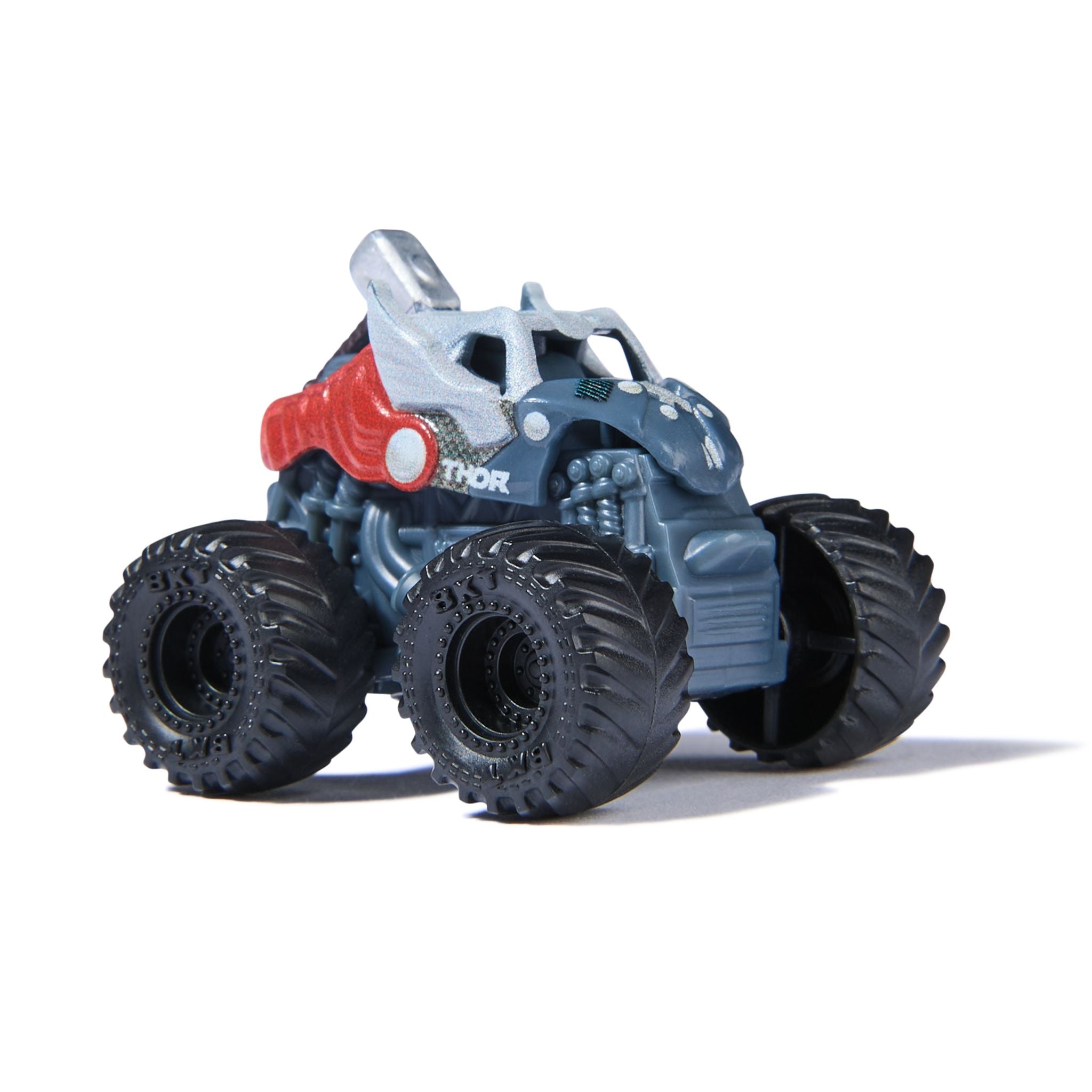 Monster Jam Mini Marvel 3-Pack Bundle: Thor, Captain America, & War Machine Die-Cast Trucks