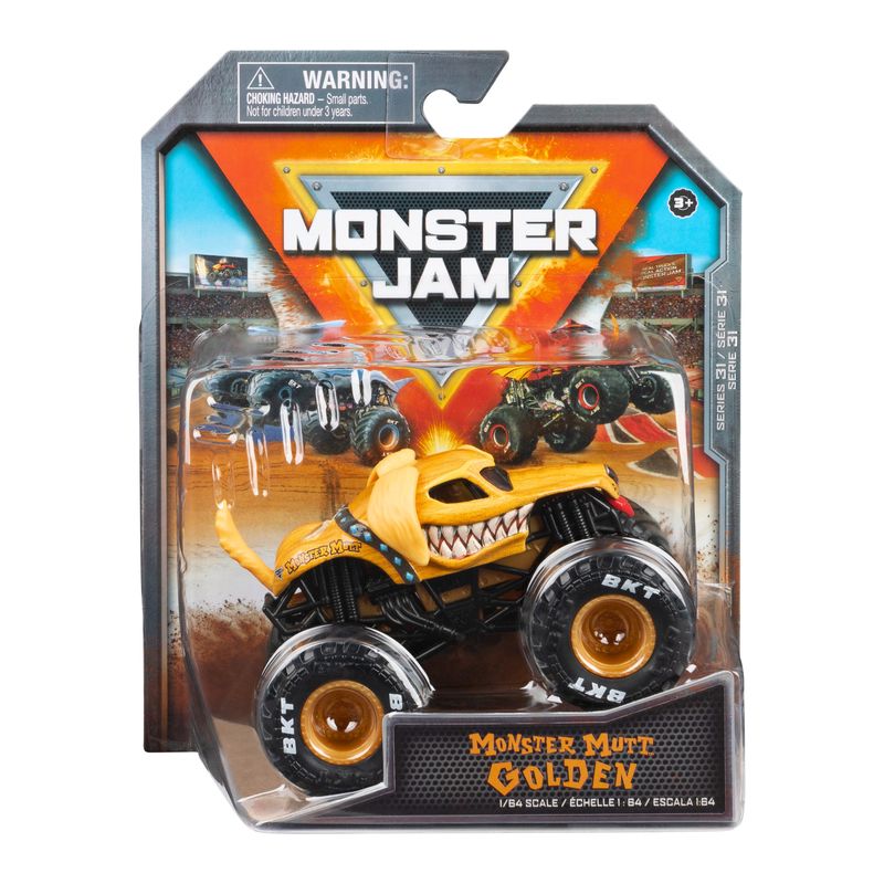 Hot! Monster Jam 1:64 Scale Monster Mutt Golden Truck - Series 31