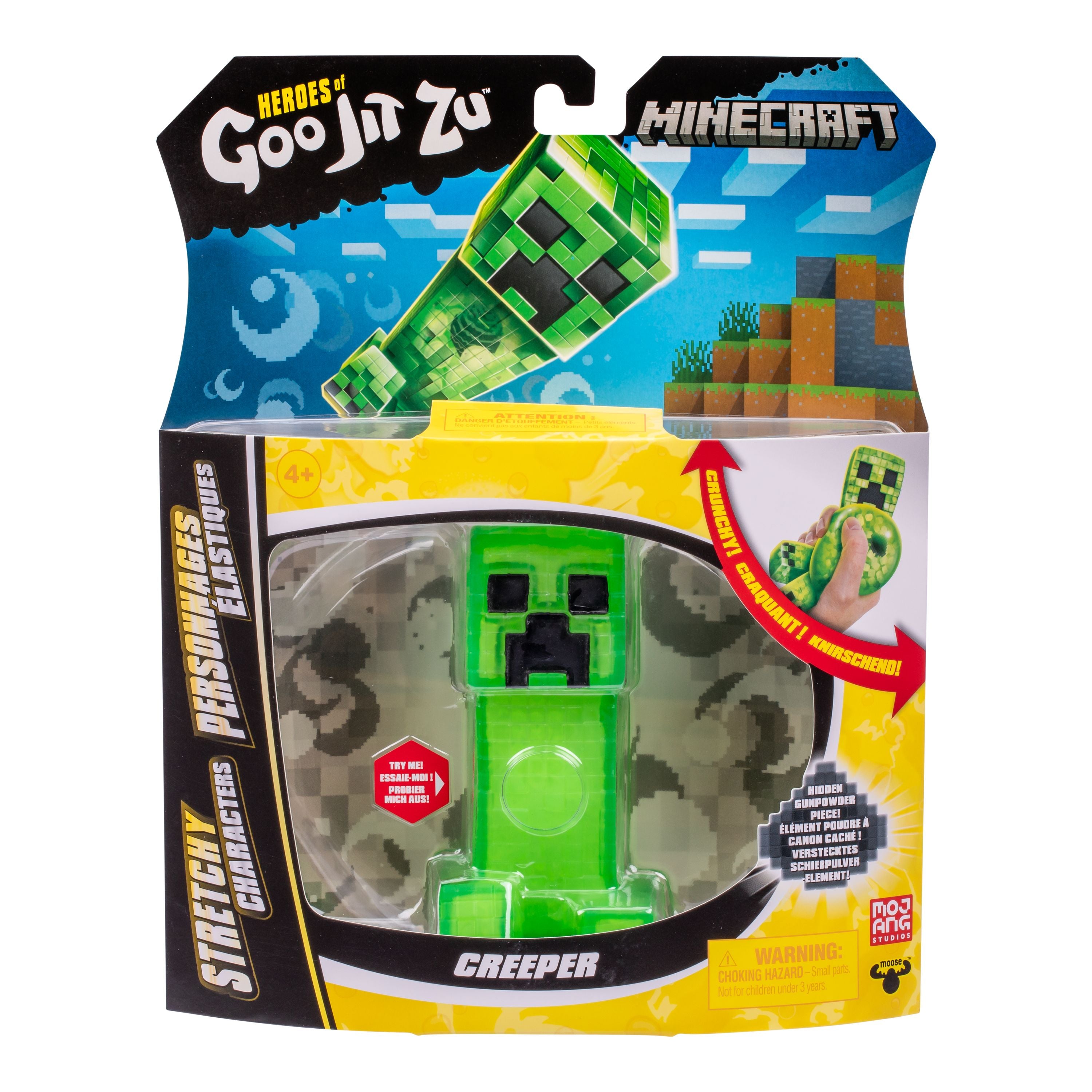 Hot Deal! Heroes Of Goo Jit Zu Minecraft Stretchable Hero Pack - Steve Figure