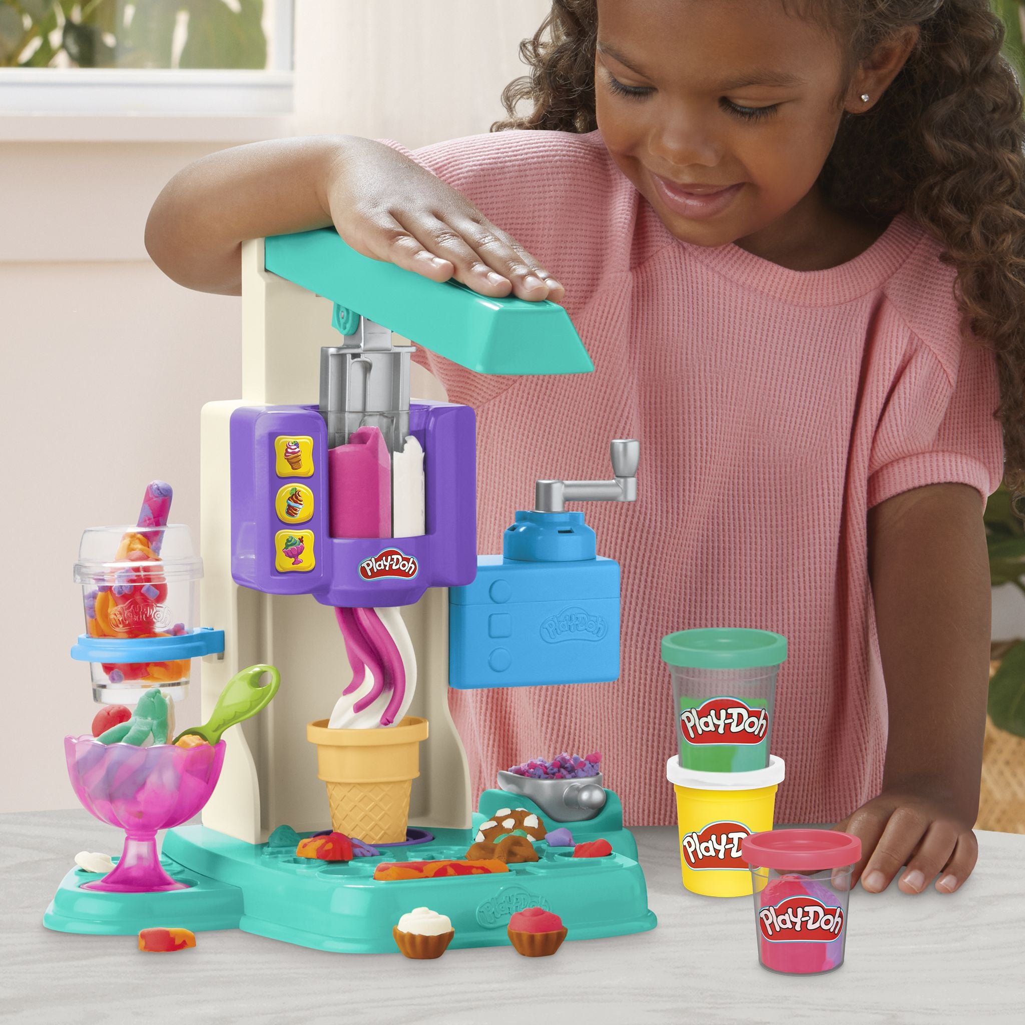 Play-Doh Rainbow Swirl Ice Cream Playset for 3+ Year Olds