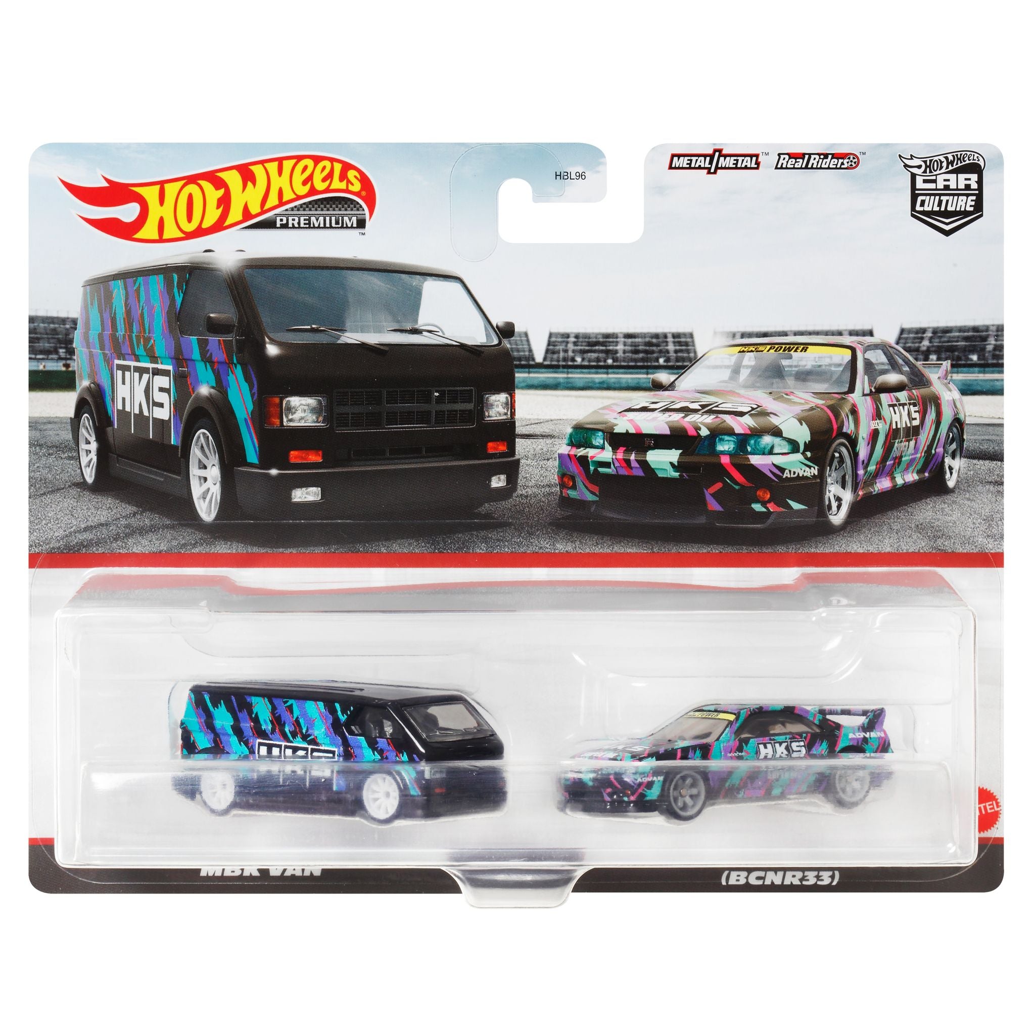 Hot Wheels Premium 2-Pack: Mbk Van and Nissan Skyline GT-R (Bcnr33) Cars