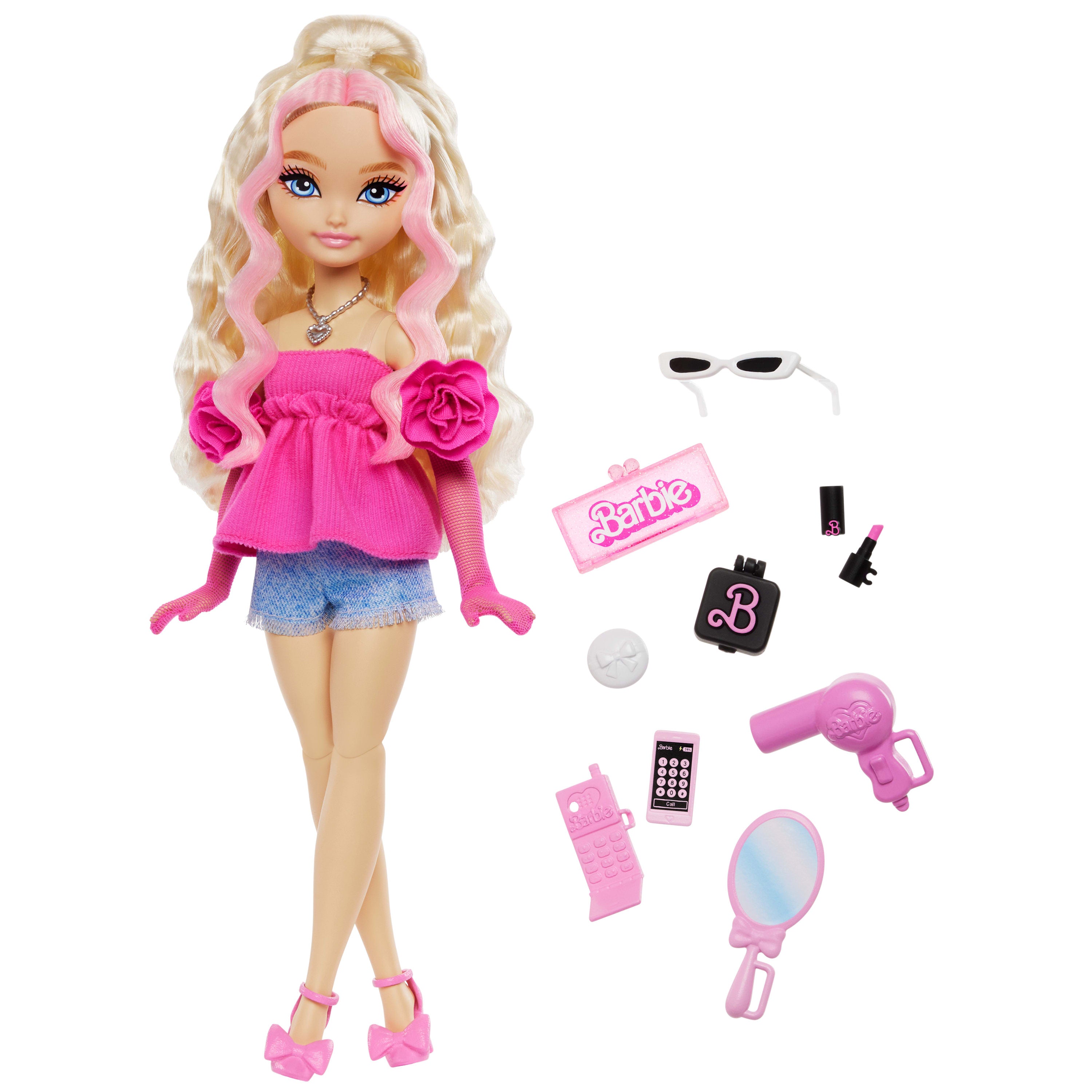 Barbie Dream Besties - Malibu Blonde Wavy - Haired Fashion Doll with Beauty Accessories