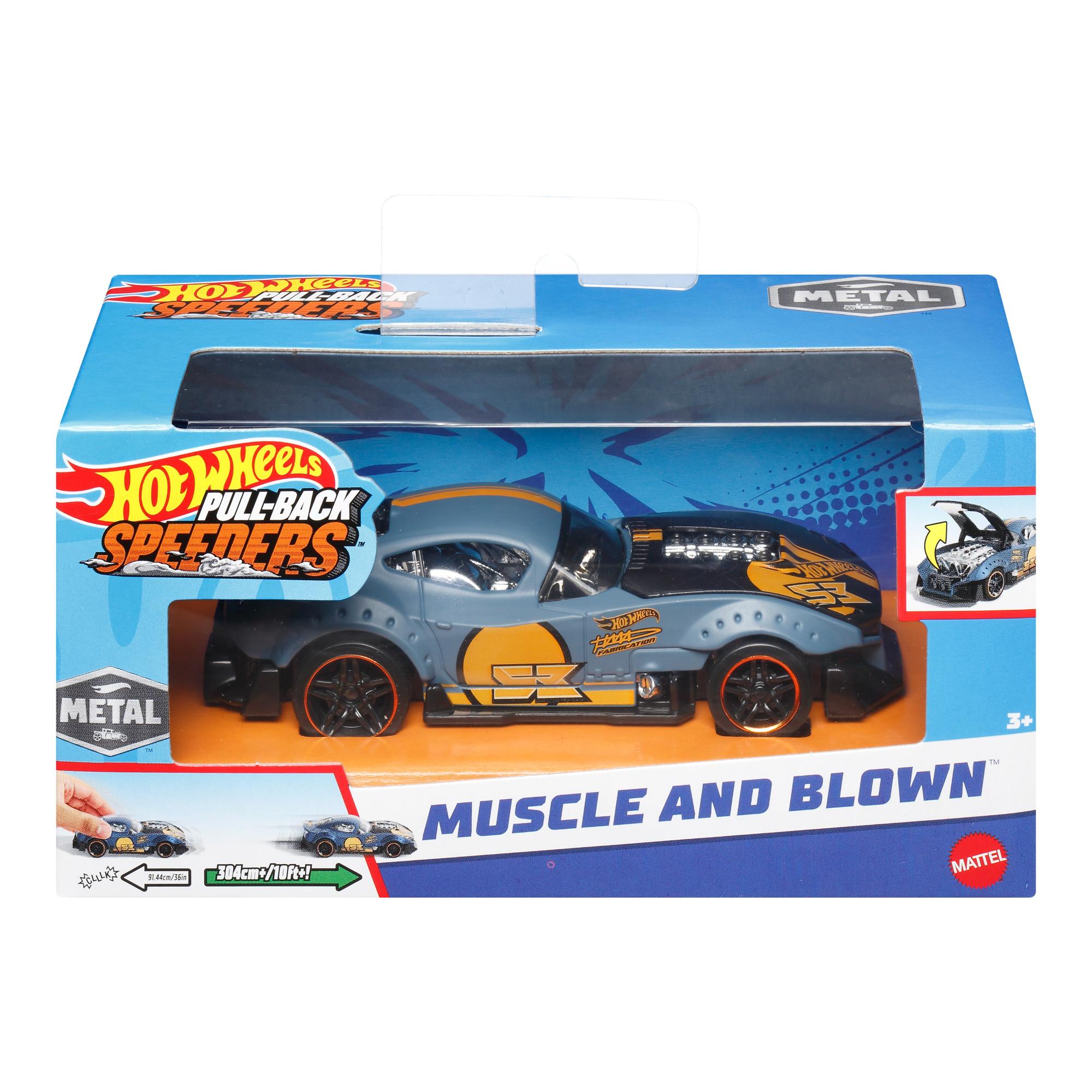 Hot Wheels 1:43 Scale Pull-Back Speeders - Assorted Cool Styles, Great Gift for Collectors and Kids