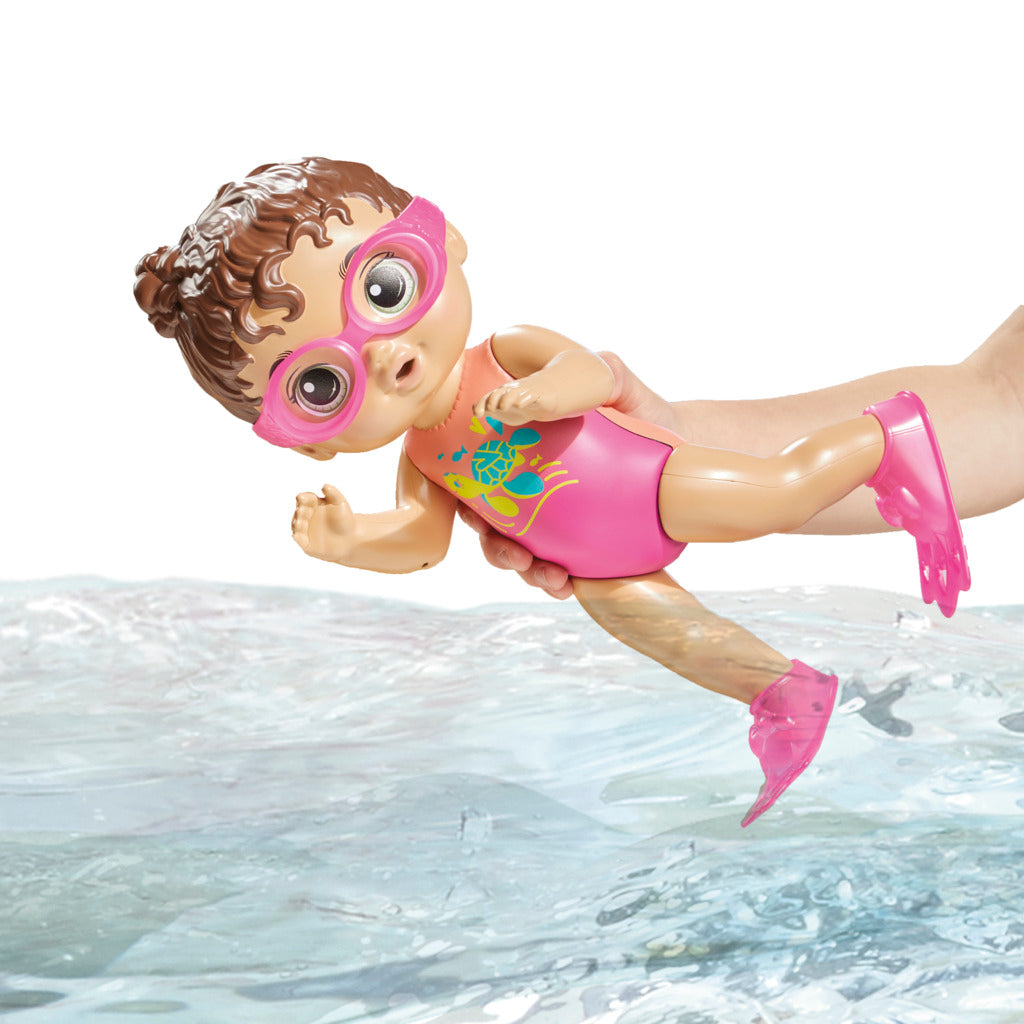 Hot Deal! Baby Alive Sunny Swimmer Poseable Doll with Brown Hair for 3+ Year Olds
