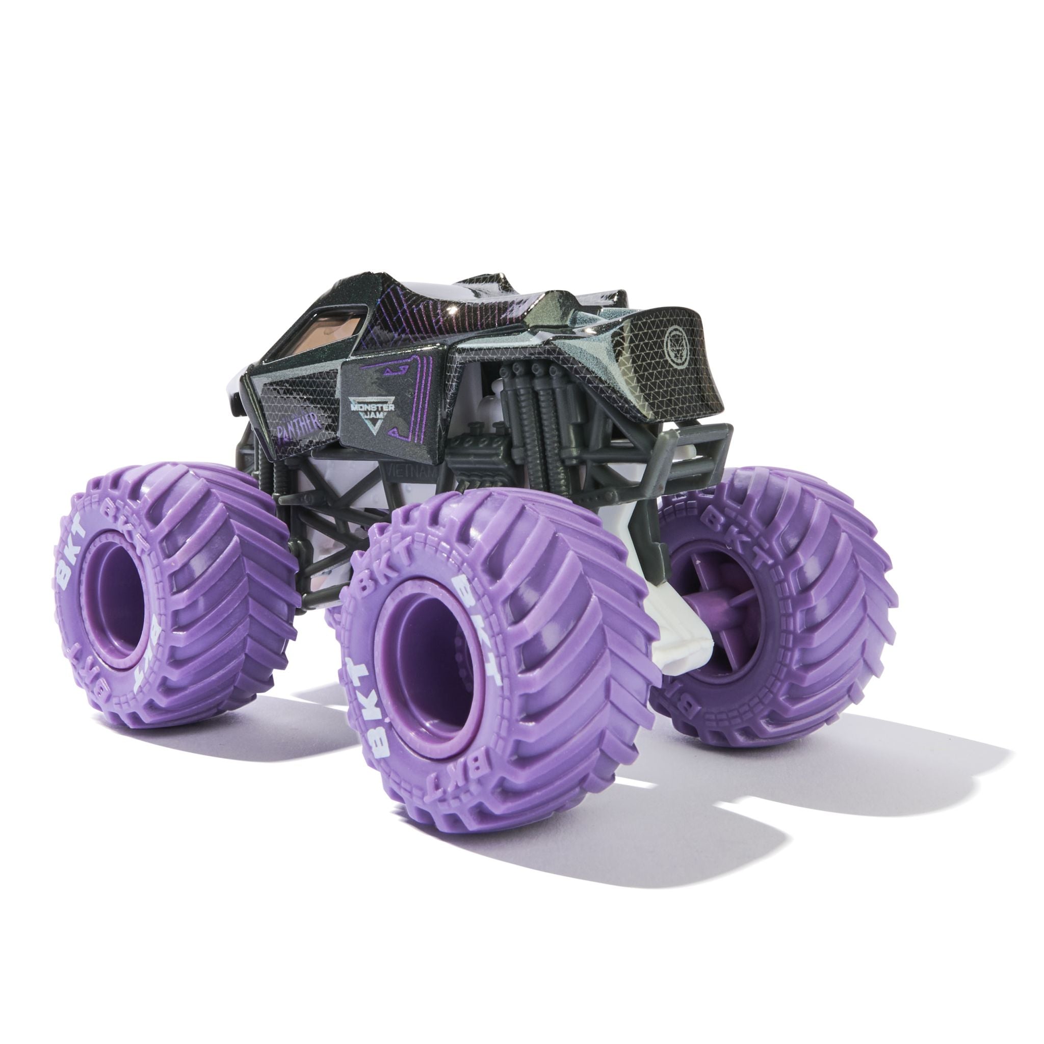 1:64 Scale Monster Jam Marvel 2-Pack: Spider-Man vs Black Panther Showdown