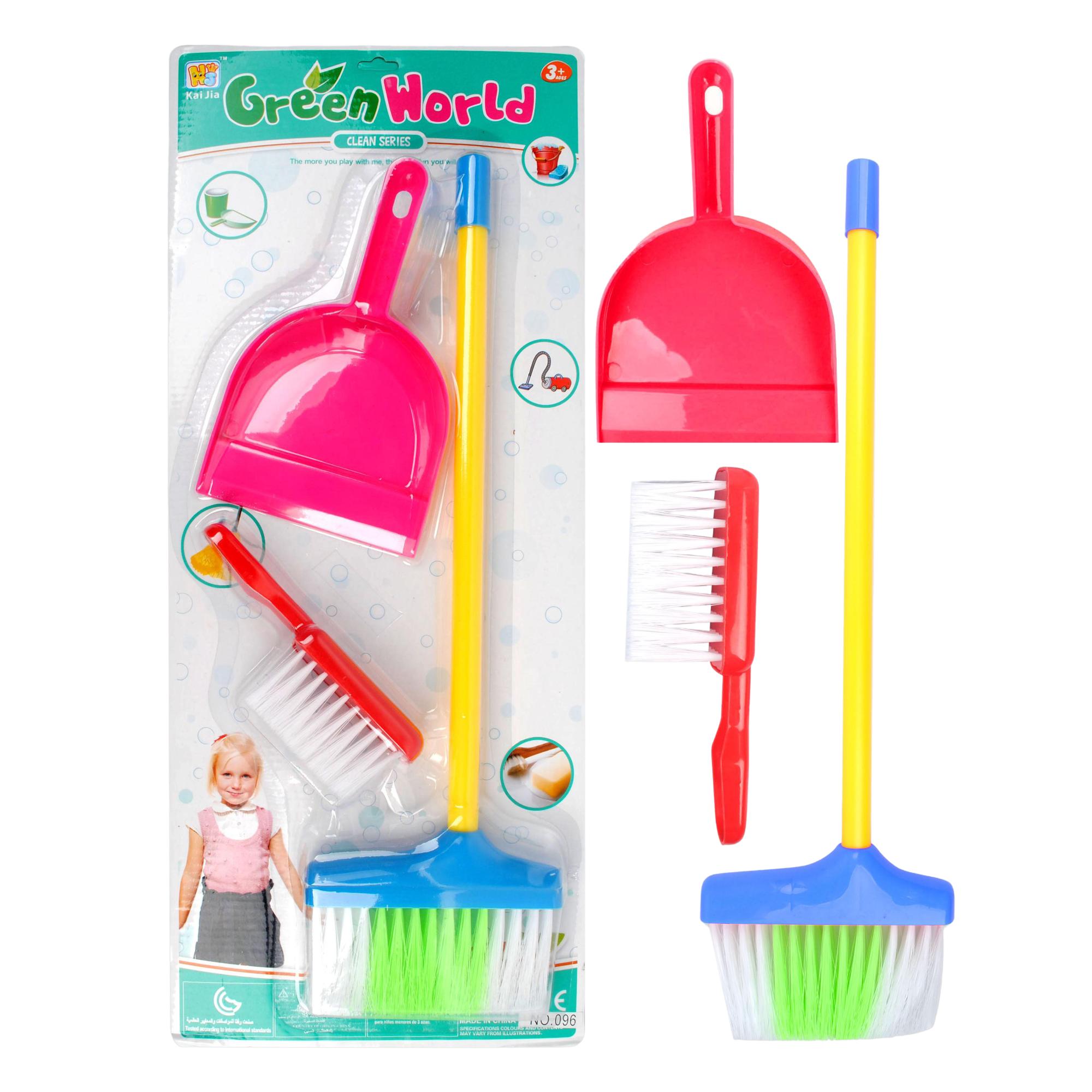 Amazing Green World 3-Piece Cleaning Set for Fun Role-Playing Clean-Ups