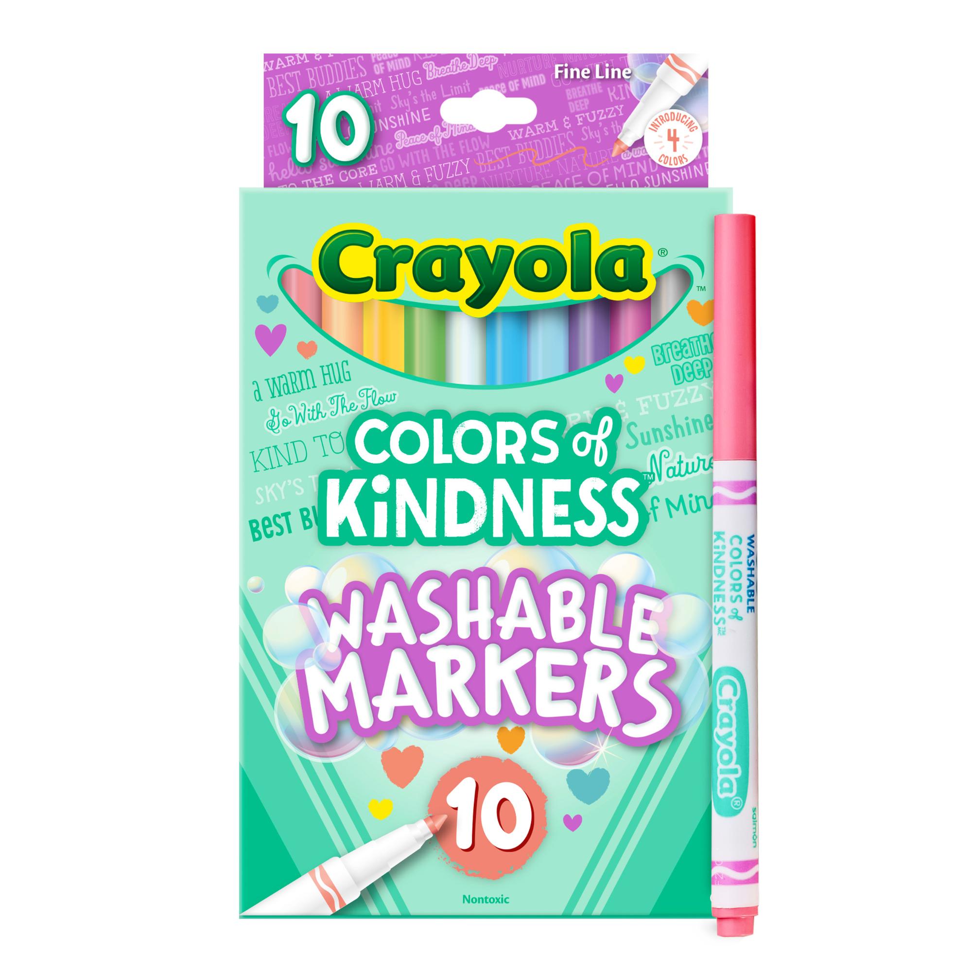 Crayola Washable Fineline Markers - 10 Pack for Kindness and Creativity