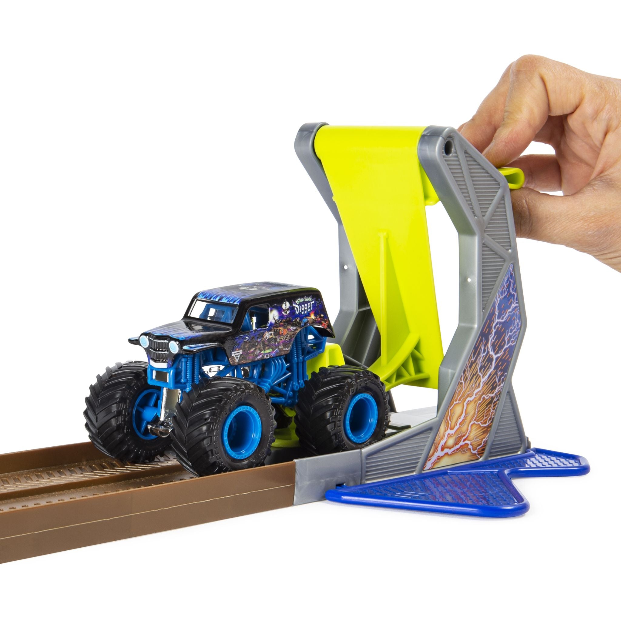 Hot Deal! Monster Jam Son-Uva Digger Champ Ramp Freestyle Monster Truck Playset