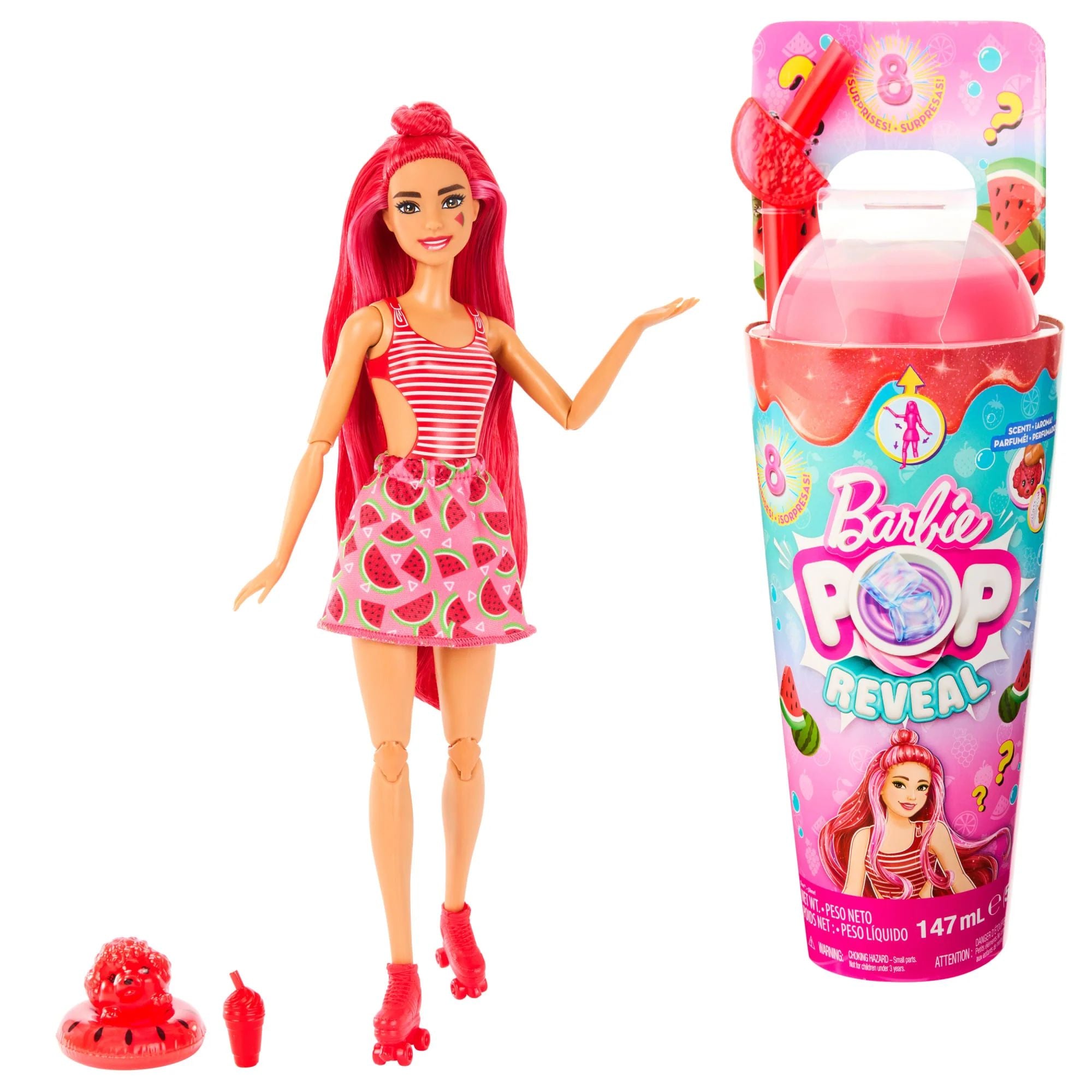 Hot! Barbie Pop Reveal Juicy Fruits - Watermelon Crush