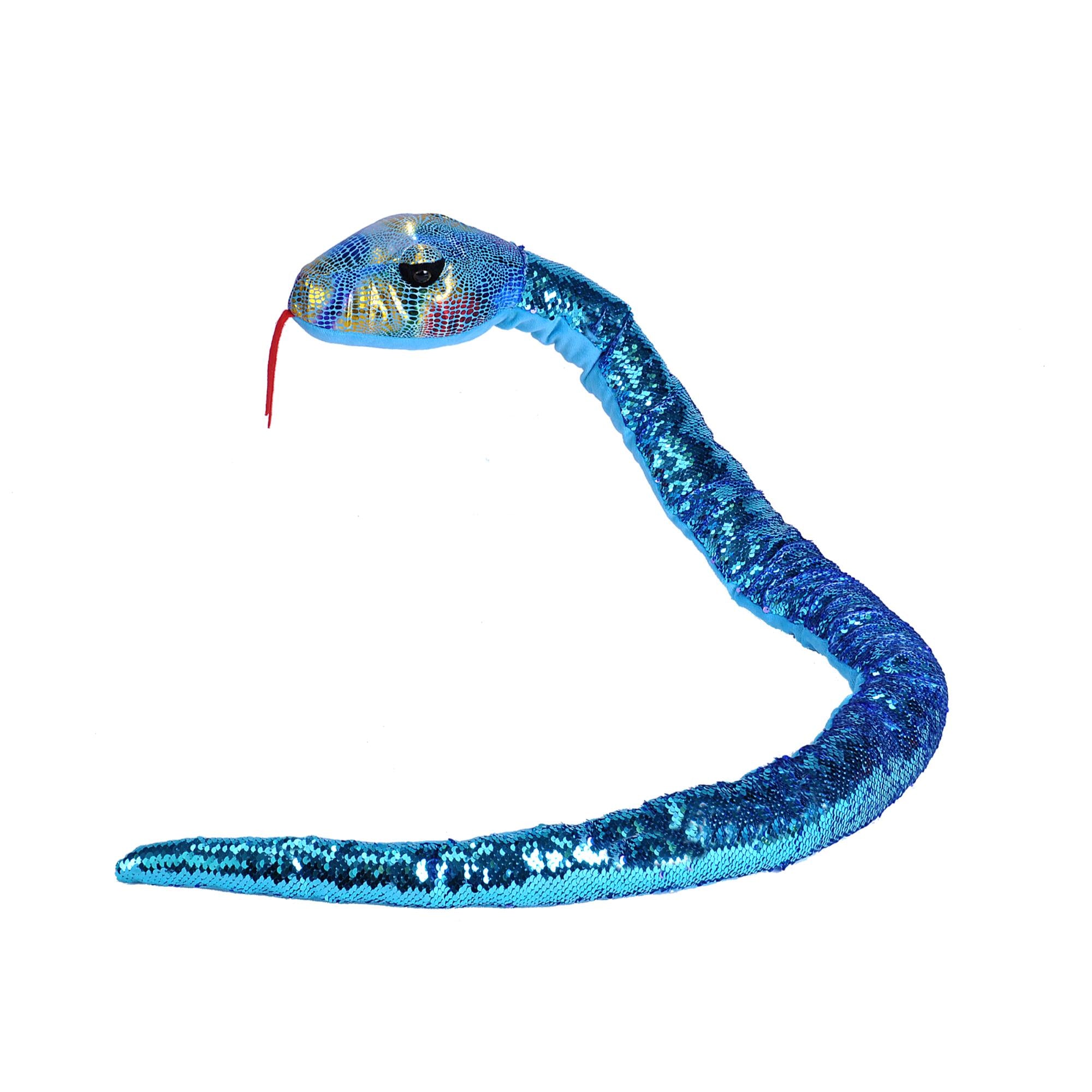 Wild Republic 54-Inch Teal and Purple Sequin-Embellished Snake Toy