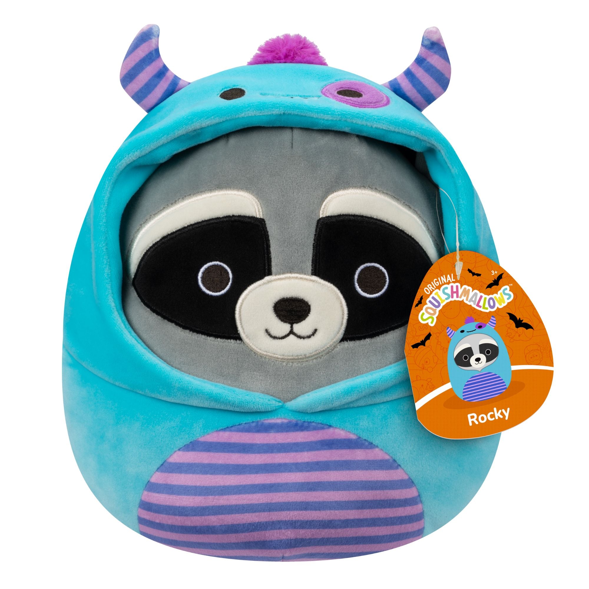 7.5 Inch Halloween Squishmallows Rocky Raccoon Plush in Monster Costume - Hot Pick!