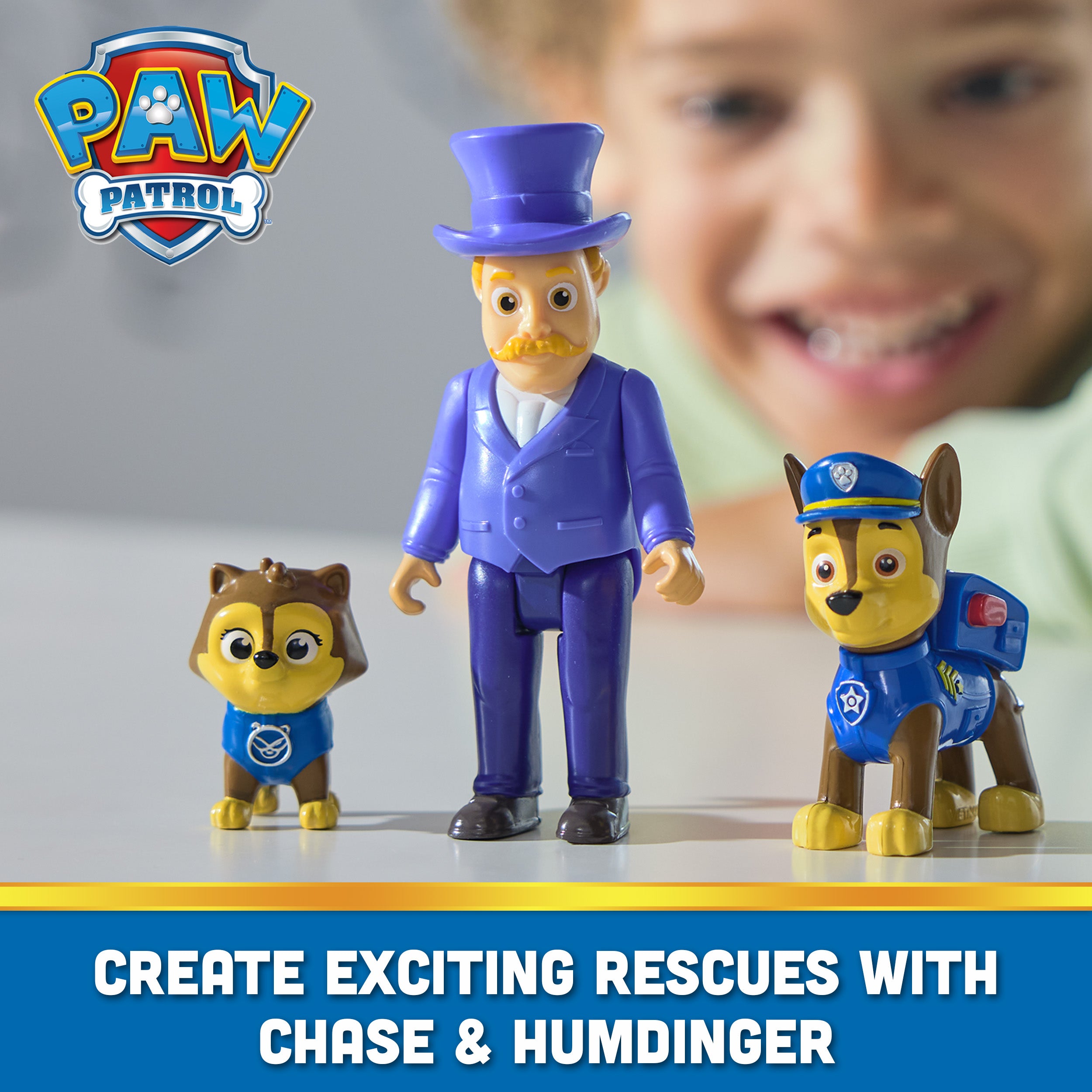 Hot Sale! PAW Patrol Action Figures: Chase, Mayor Humdinger & Cat Chase for Kids' Imaginative Play