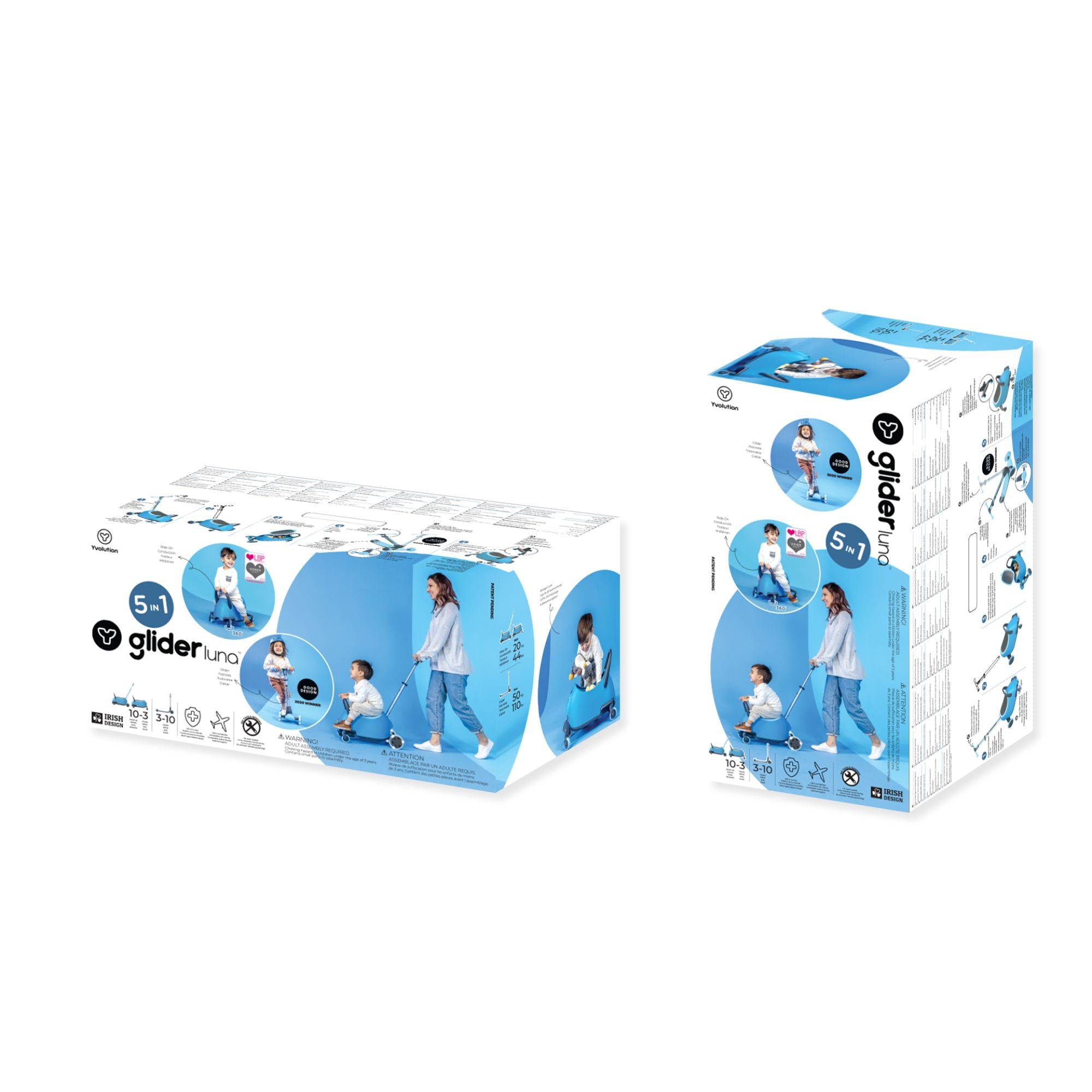 Yvolution Y Glider Luna 5 - in - 1 Kids Scooter in Blue: A Must - Have!