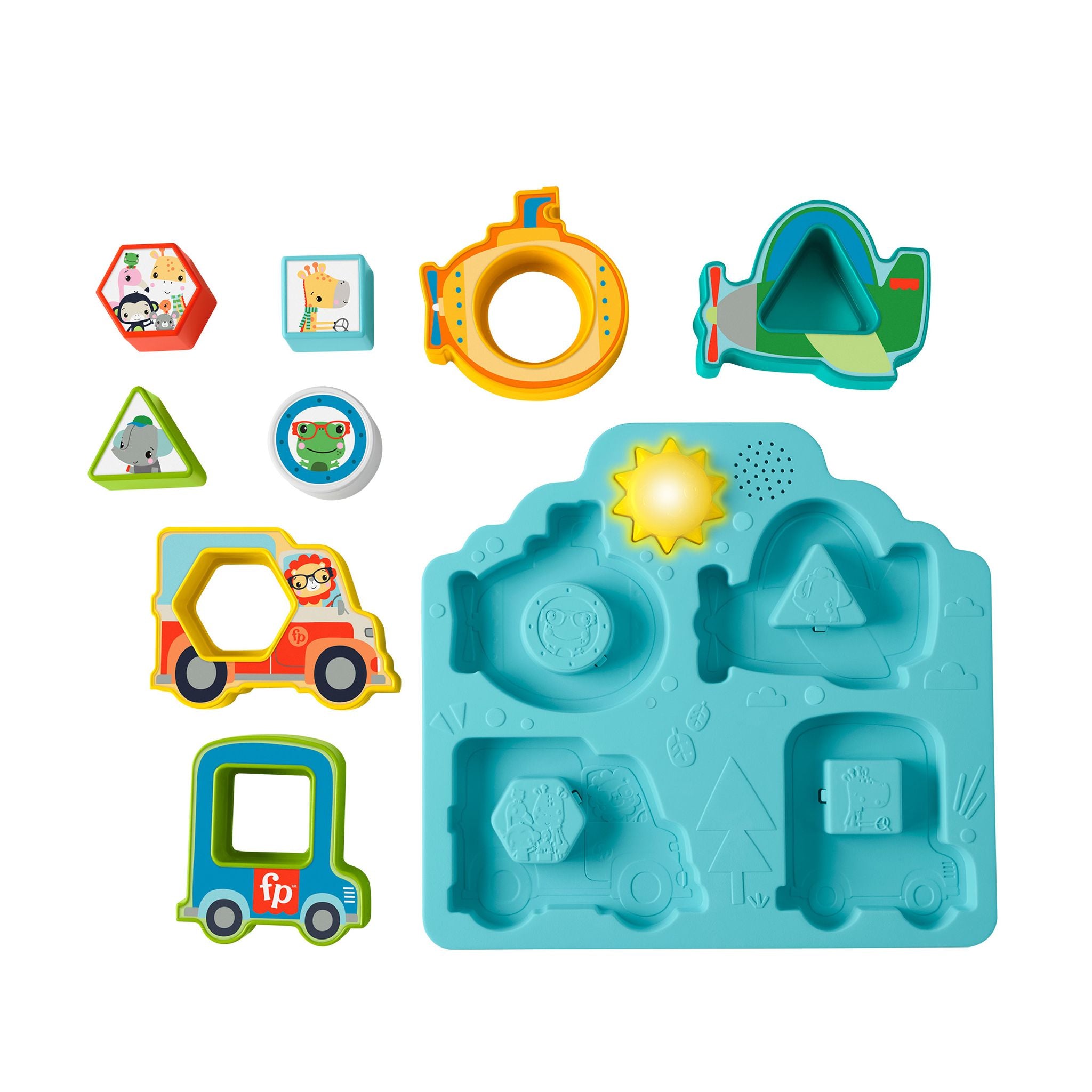 Fisher-Price Educational Shapes & Sounds Vehicle Puzzle for Babies