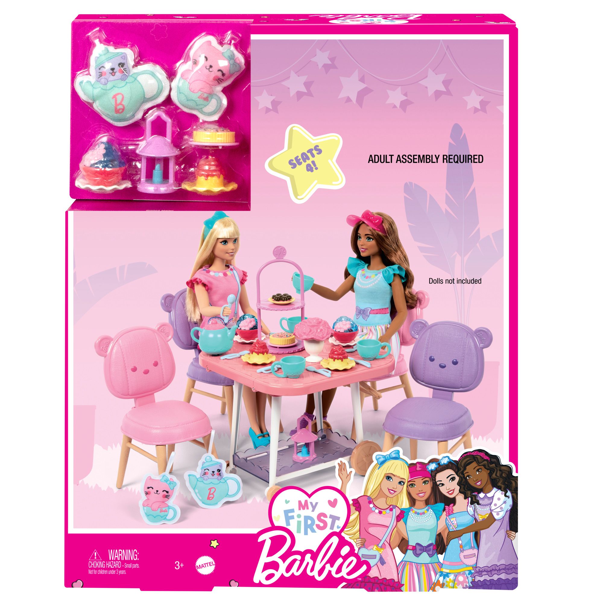 Hot! My First Barbie Tea Party Playset for Preschoolers