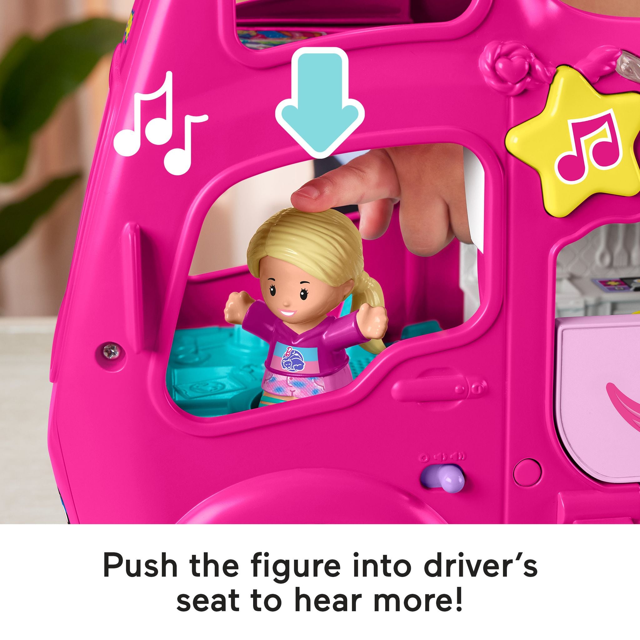 Fisher-Price Little People's Adorable Barbie Little Dream Push - Along Camper Playset