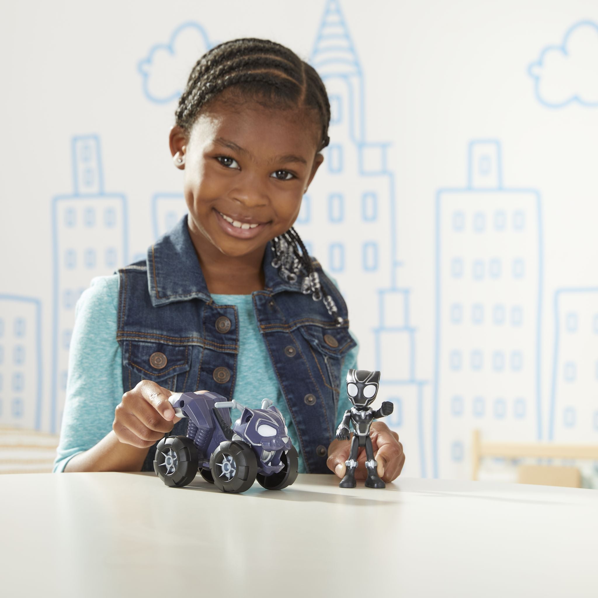 Marvel's Spidey And His Amazing Friends: Black Panther Patroller Toy Set