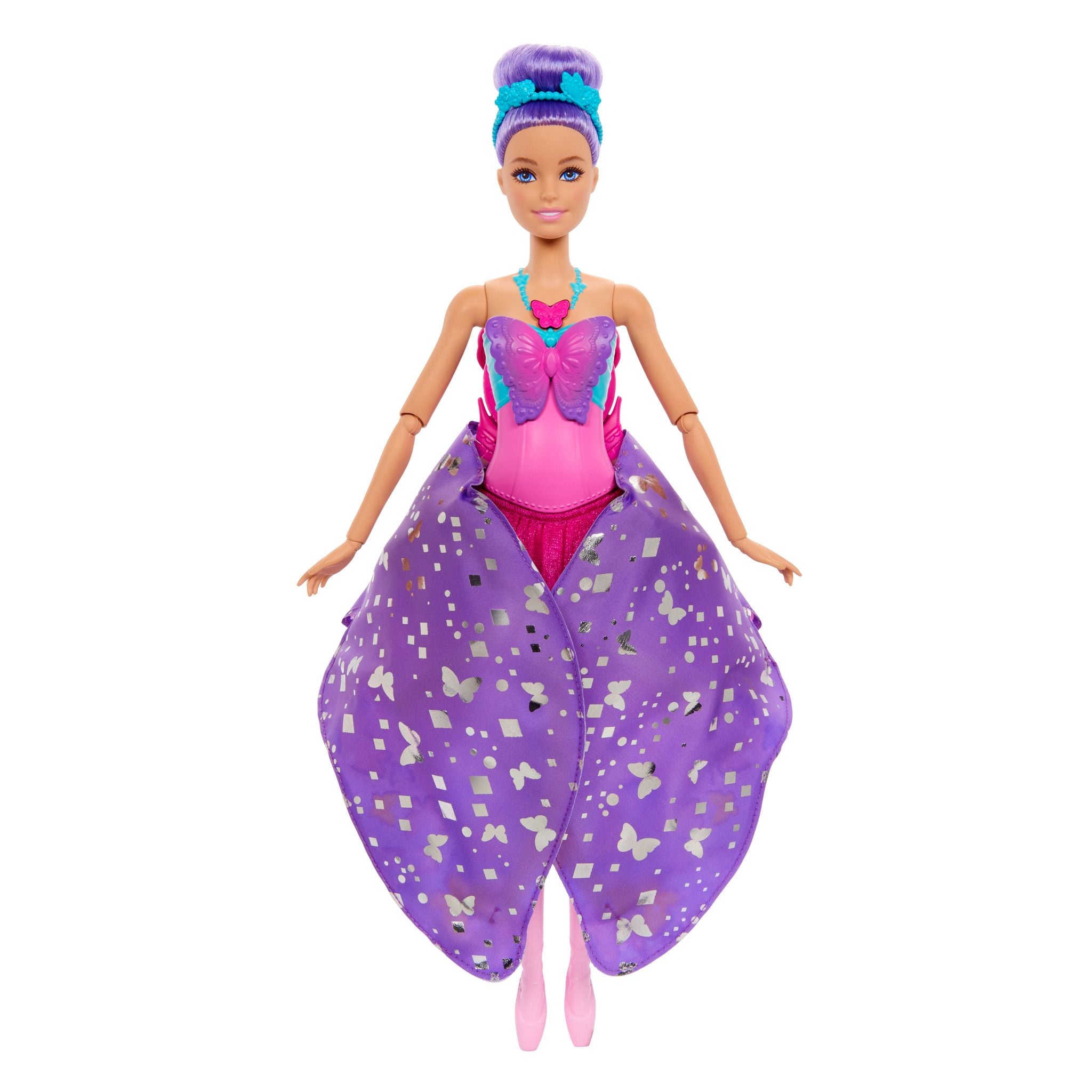 Magical Barbie Doll with Dance and Flutter 2-in-1 Transformation