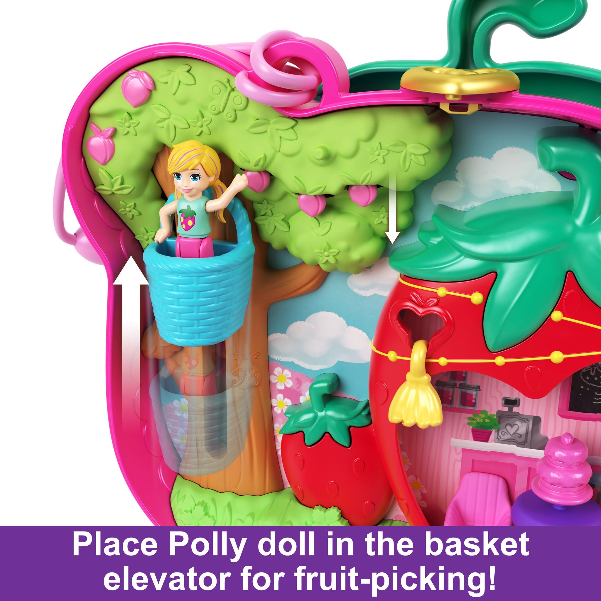 Hot Deal! Polly Pocket Straw-Beary Patch Compact World