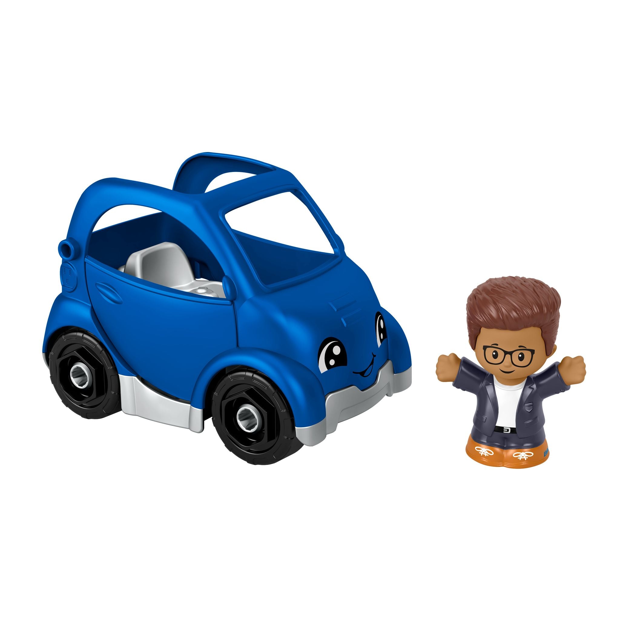 Hot Deal! Fisher-Price Little People Blue Push - Along Transport Cars for Toddlers