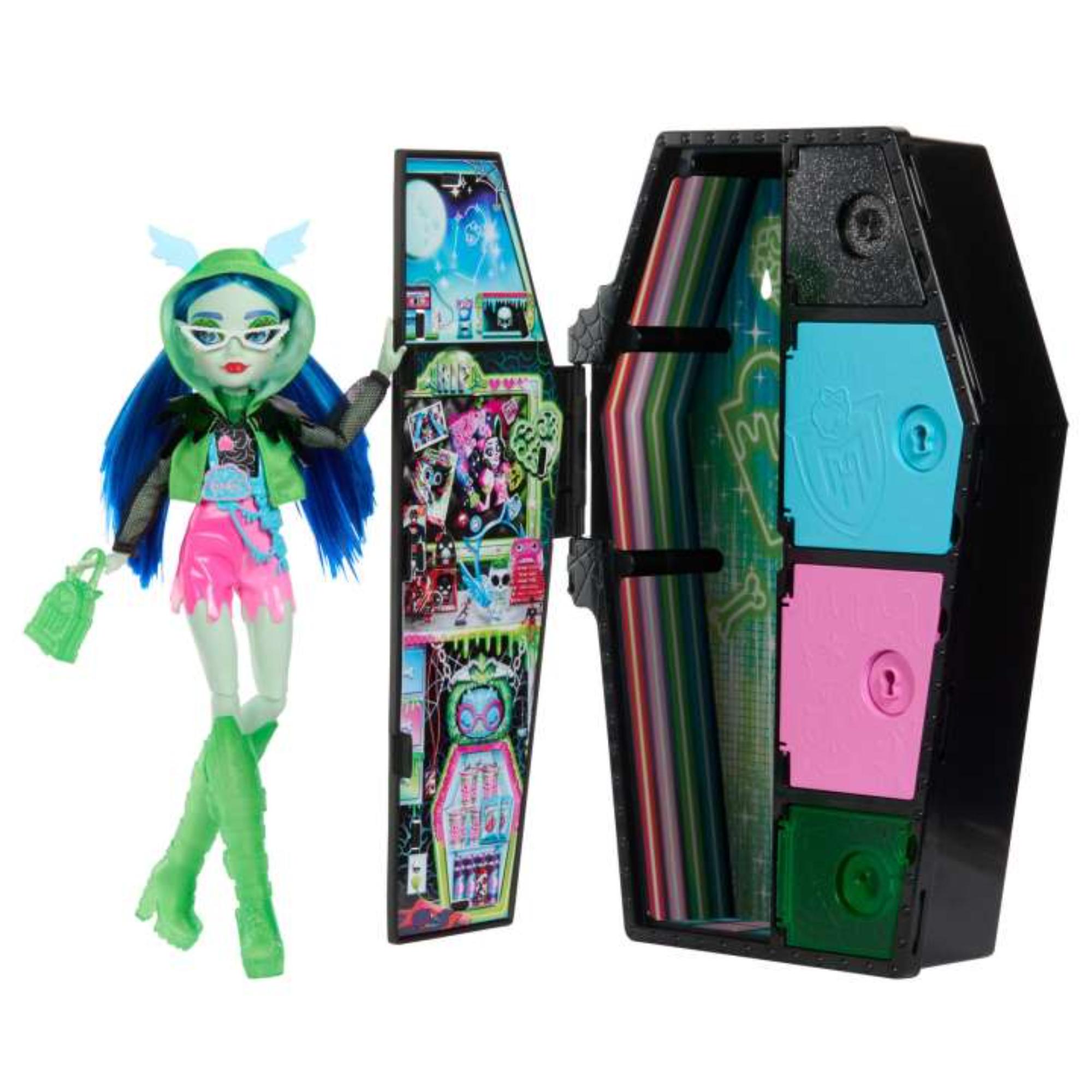 Hot Deal! Monster High Skulltimate Secrets Neon Frights Collectible Doll - Ghoulia