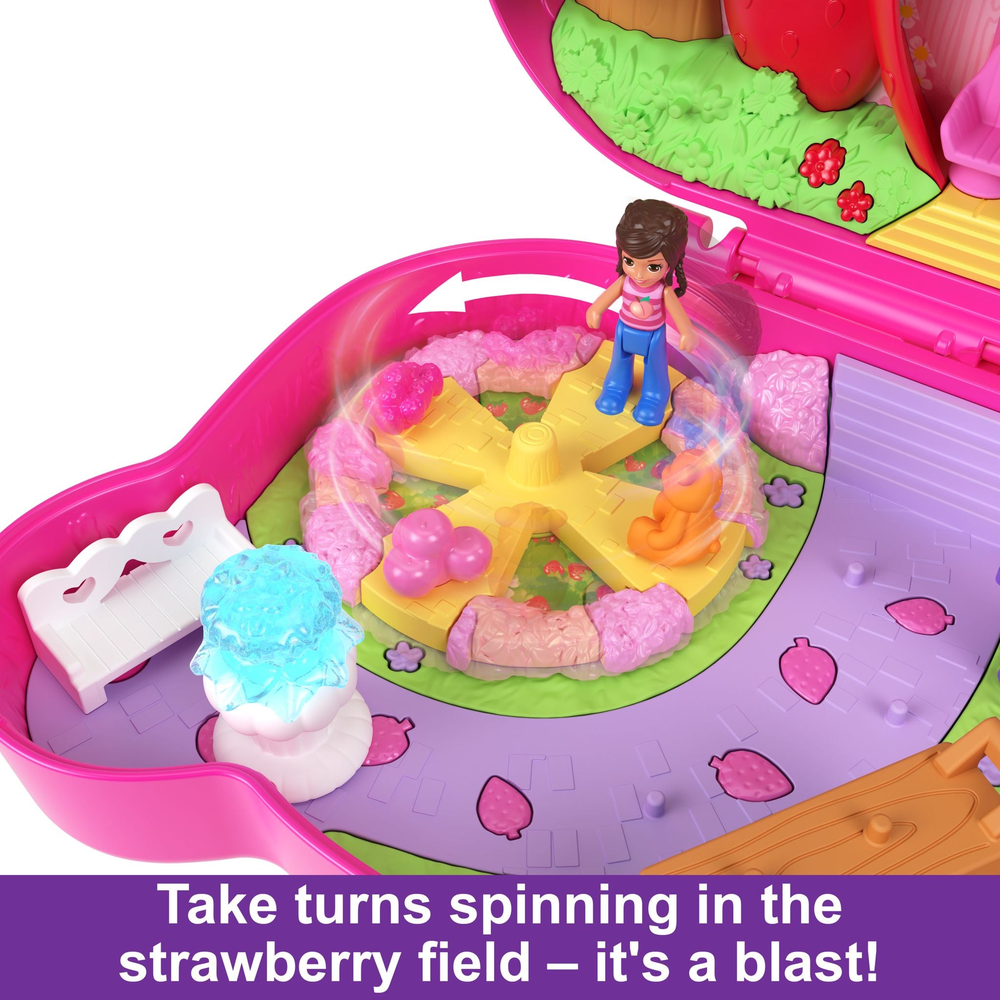 Hot Deal! Polly Pocket Straw-Beary Patch Compact World