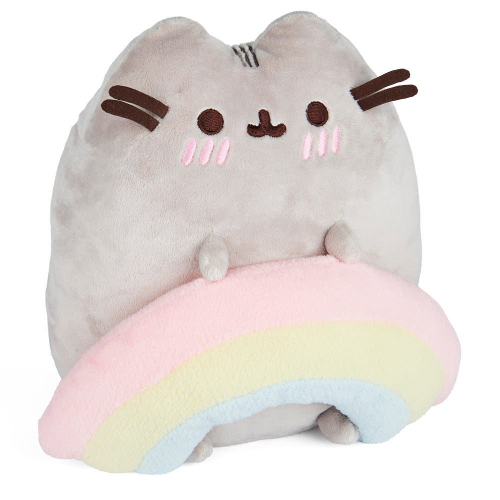 Limited Time Offer! Adorable Pusheen Stuffed Plush Toy Featuring a Pastel Rainbow