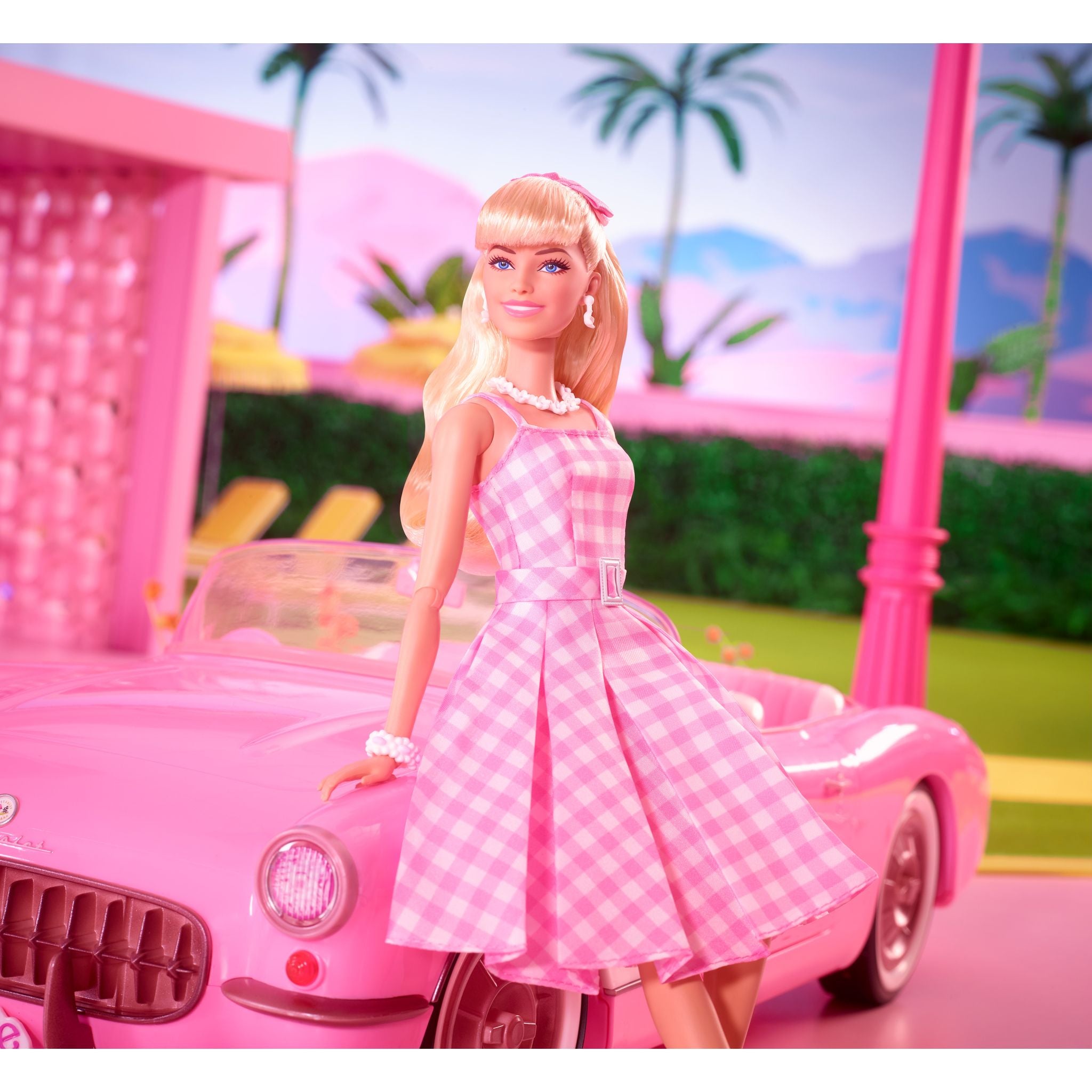 Barbie Doll in Pink Gingham Dress Inspired by Barbie The Movie