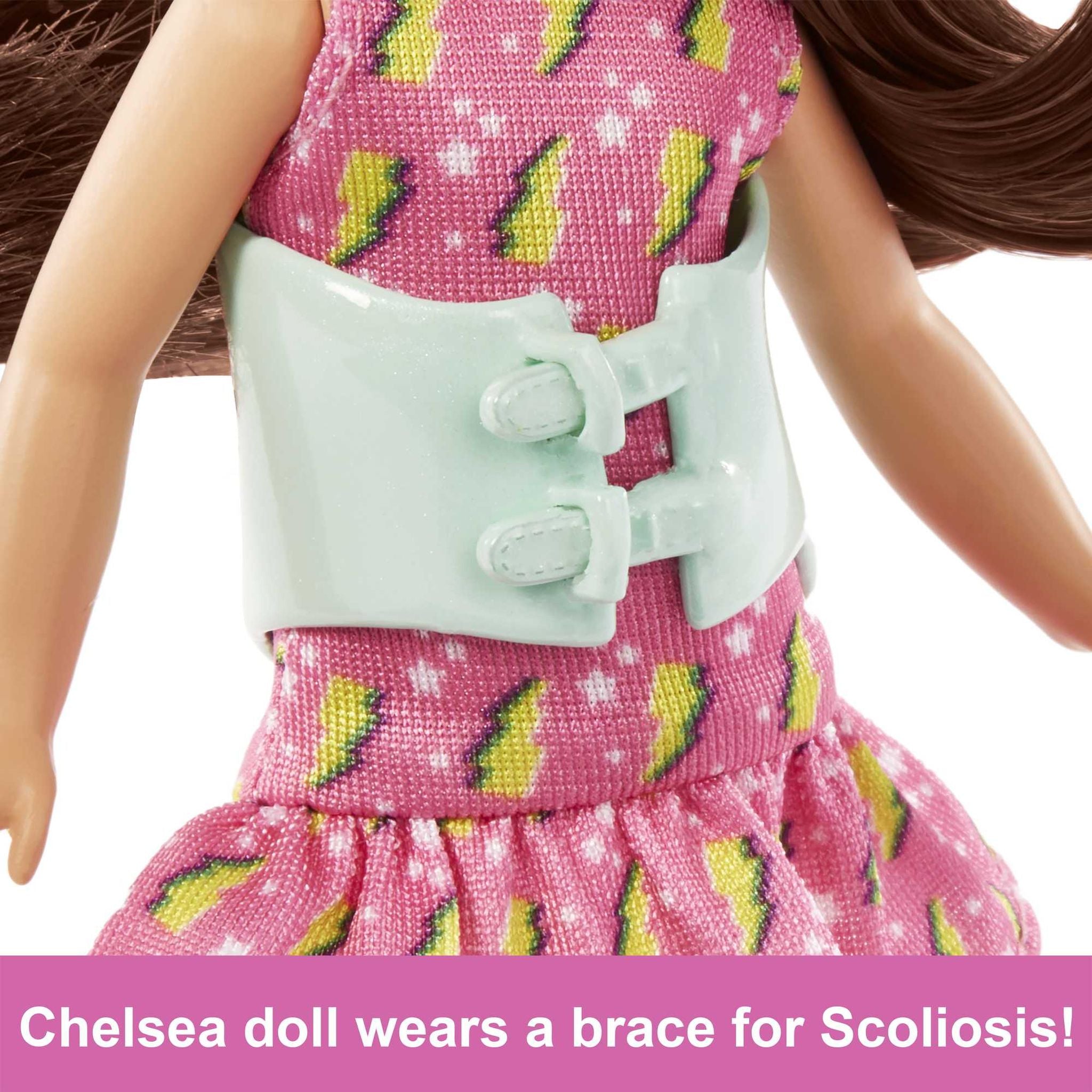 Hot! Barbie Club Chelsea Doll with Back Brace