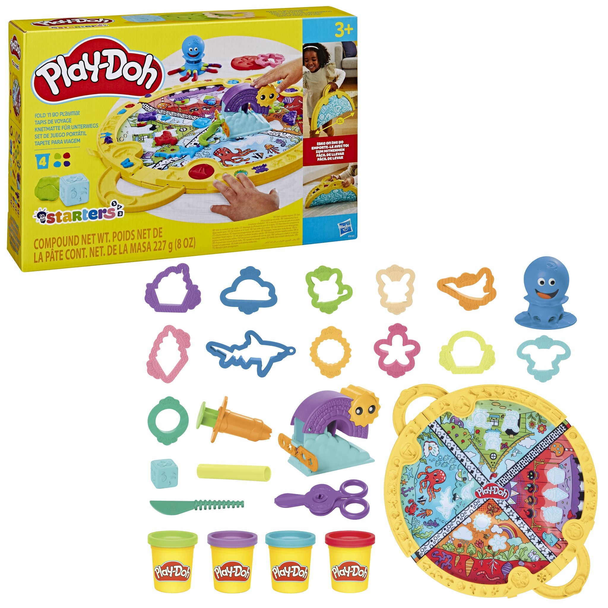 Hot Deal! Play-Doh Starters Foldable Playmat Set with 19 Tools for Kids 3+