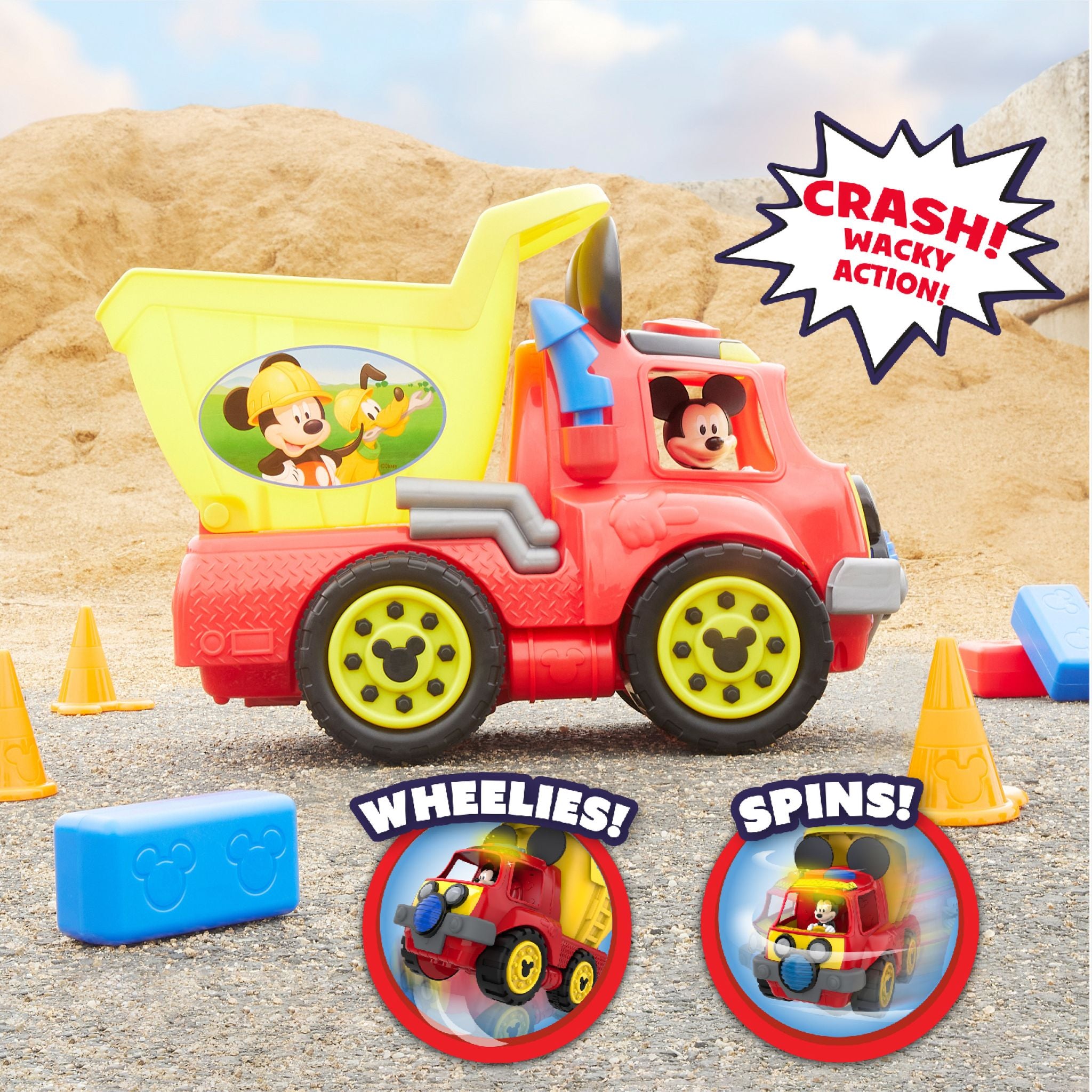 Hot Deal! Disney Junior Mickey Mouse Motorized Wacky Wheeler Dump Truck Toy