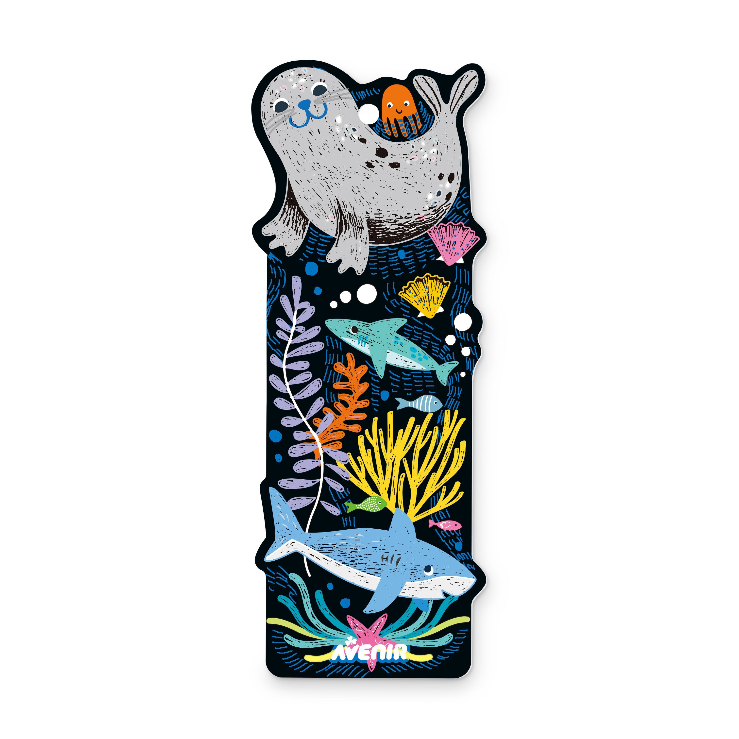 Hot Sale! Personalizable Sea Animal Scratch Bookmarks - Set of 5 for Ages 3+
