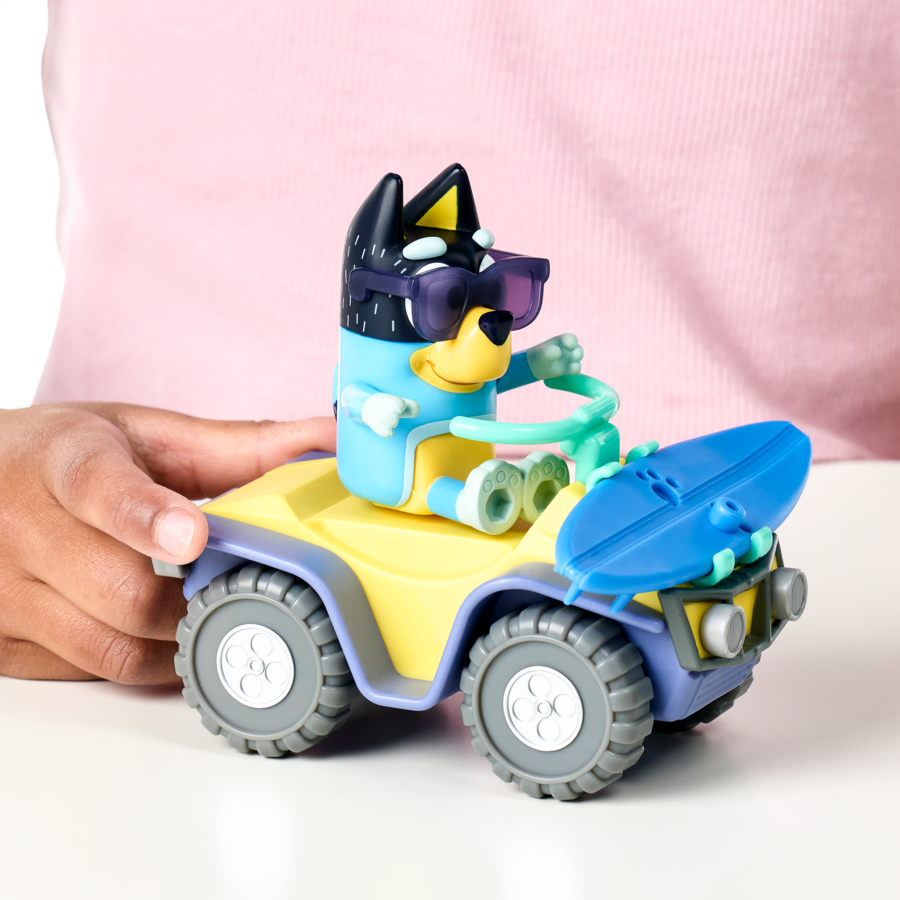 Hot Deal! Bluey Series 9 - Bandit's Beach Quad Vehicle & Figure Set