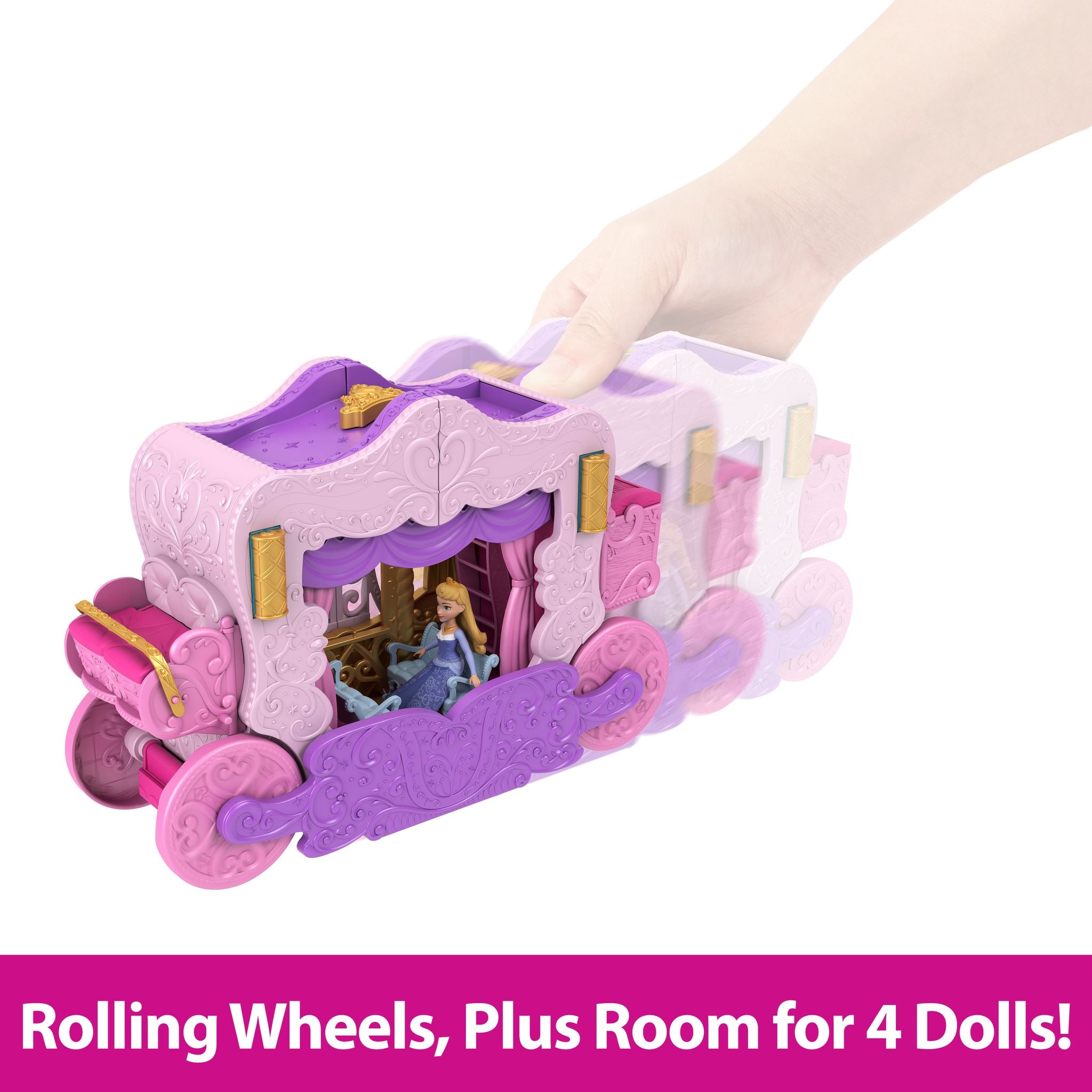 Magical Disney Princess Carriage That Transforms into a Castle Playset