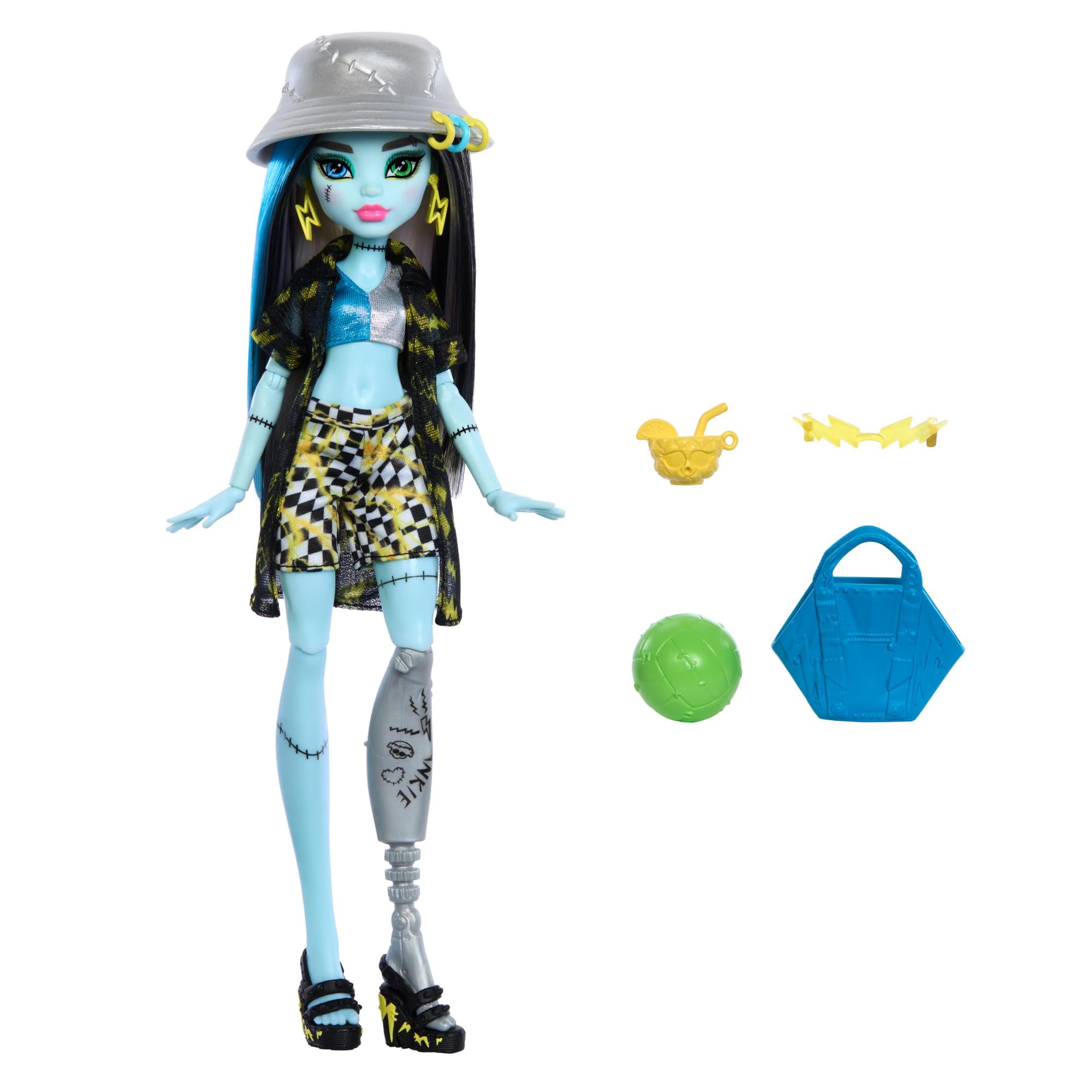 Hot Deal! Monster High Frankie Doll for Scare-Adise Island Vacation