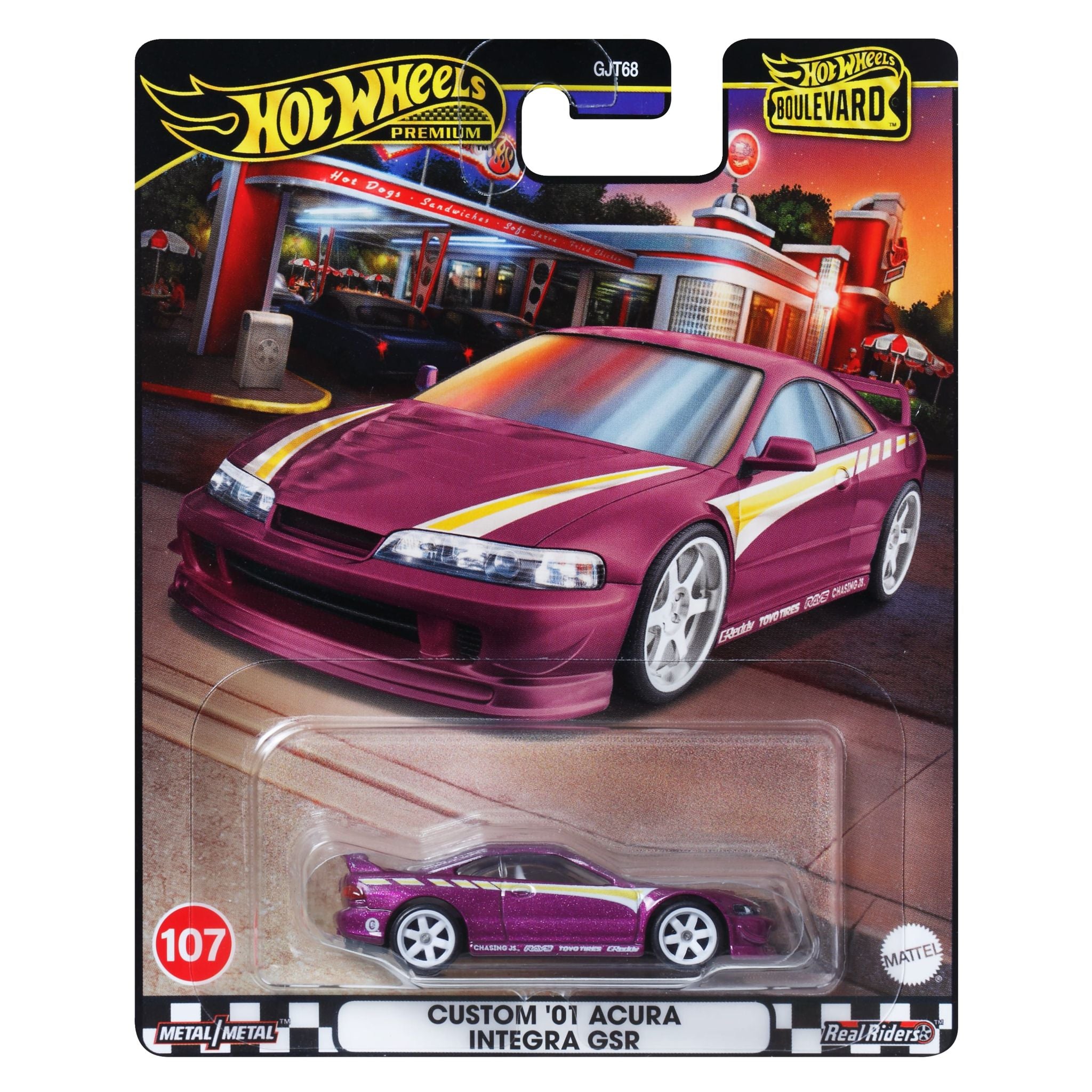 Hot Wheels Boulevard - Premium 2001 Acura Integra GSR 1:64 Die - Cast Car