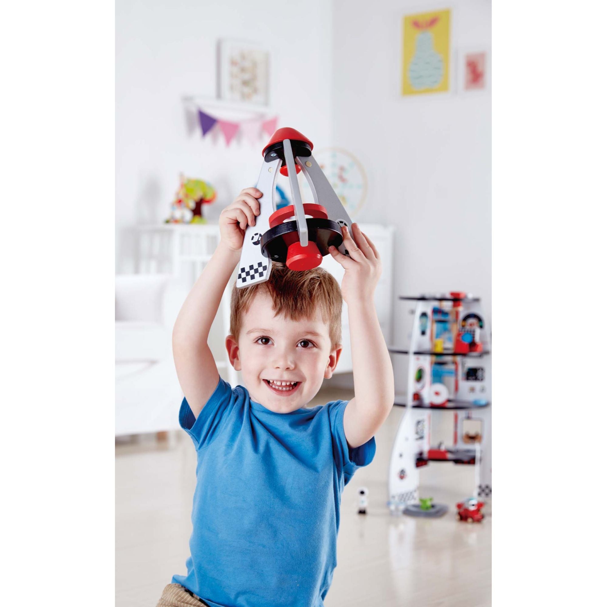 Hape Four - Stage Wooden Rocket Ship Playset: An Exciting Space Adventure Toy
