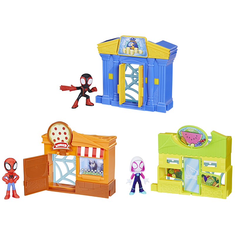 Marvel Spidey And His Amazing Friends Supermarket City Blocks Playset for Kids