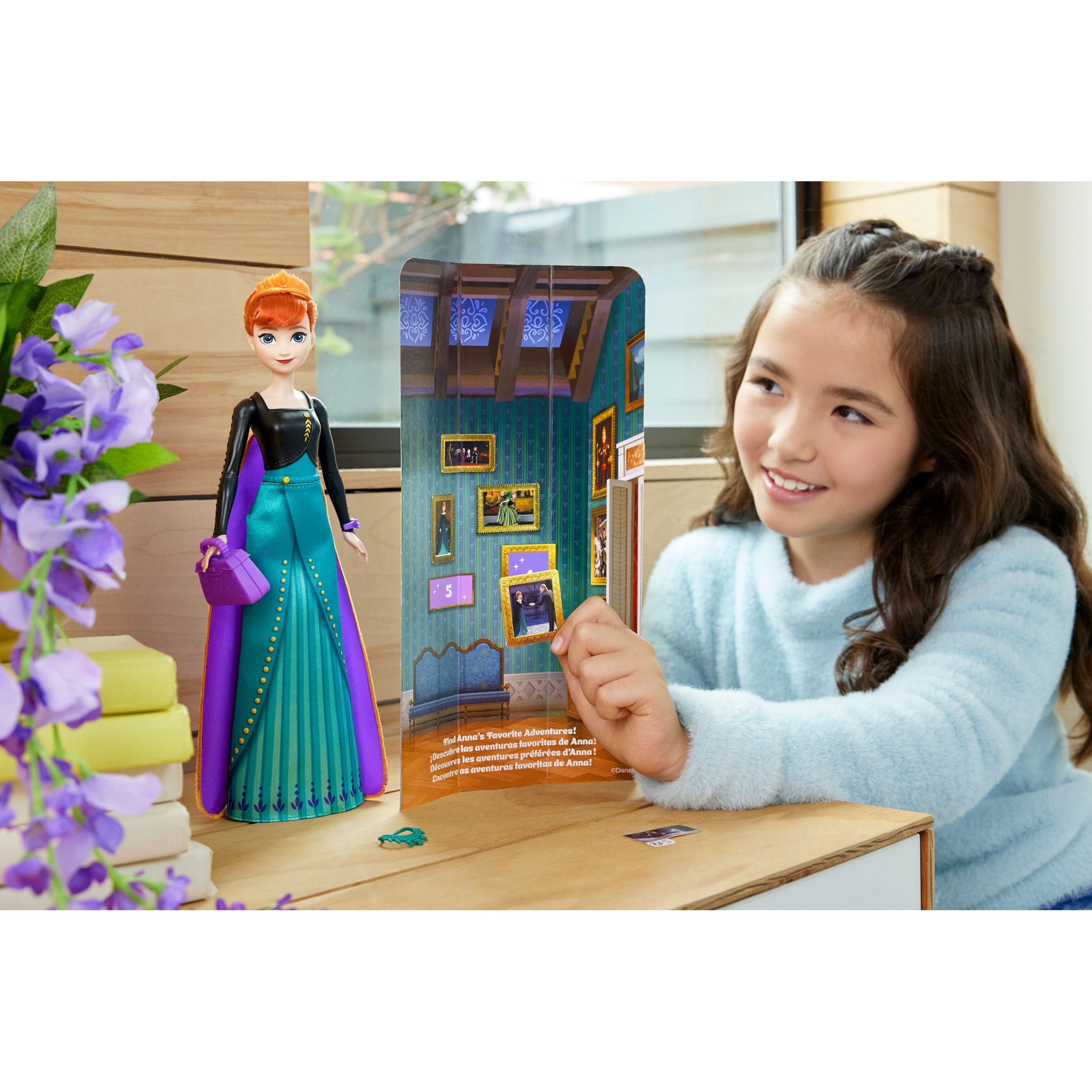 Hot Deal! Disney Frozen Unboxing Set with Spin & Reveal Anna Fashion Doll