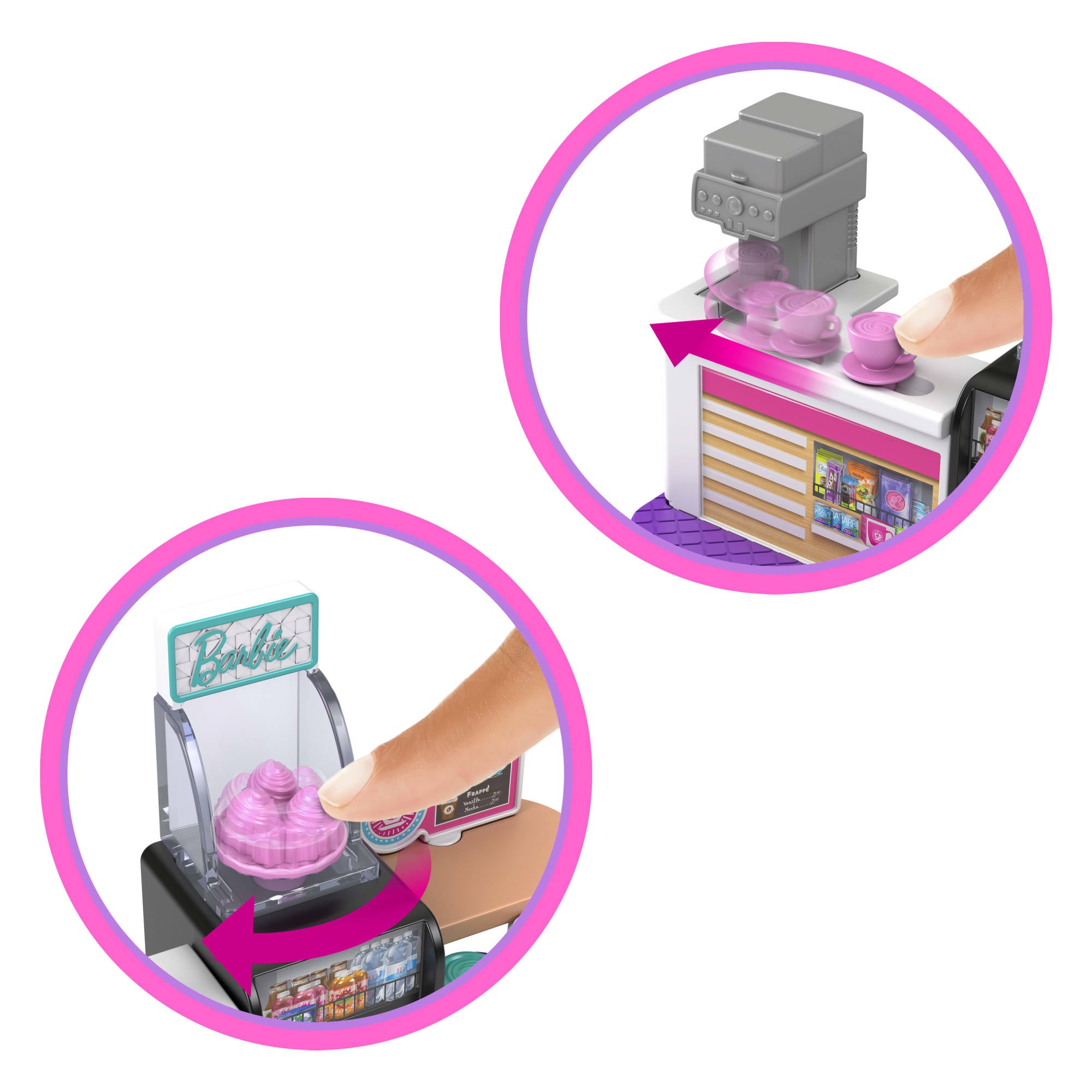 Adorable Mini BarbieLand Bakery Playset with 3.8cm Barbie Doll