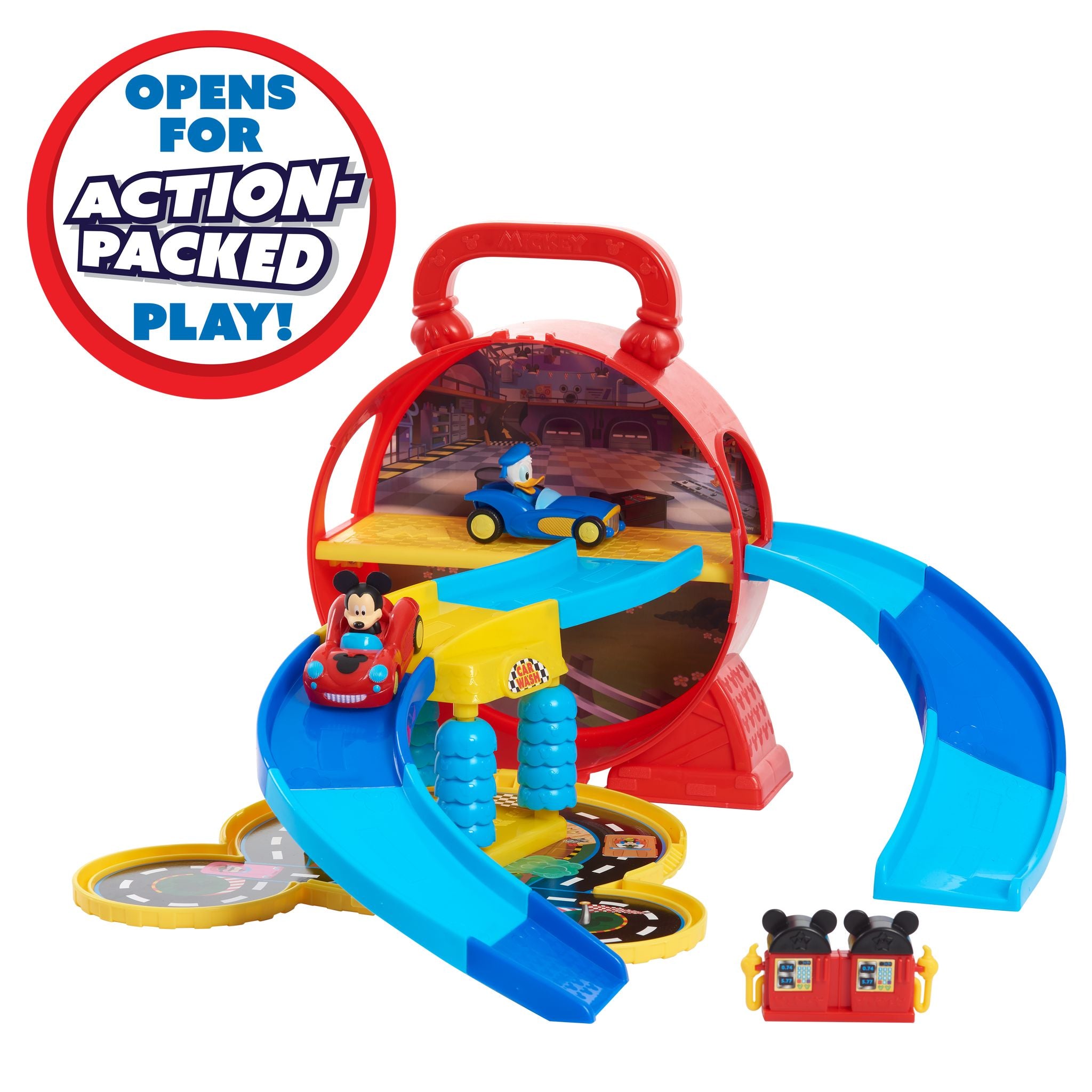 Hot Deal! Disney Junior Mickey Mouse Portable Stow N' Go Garage Playset