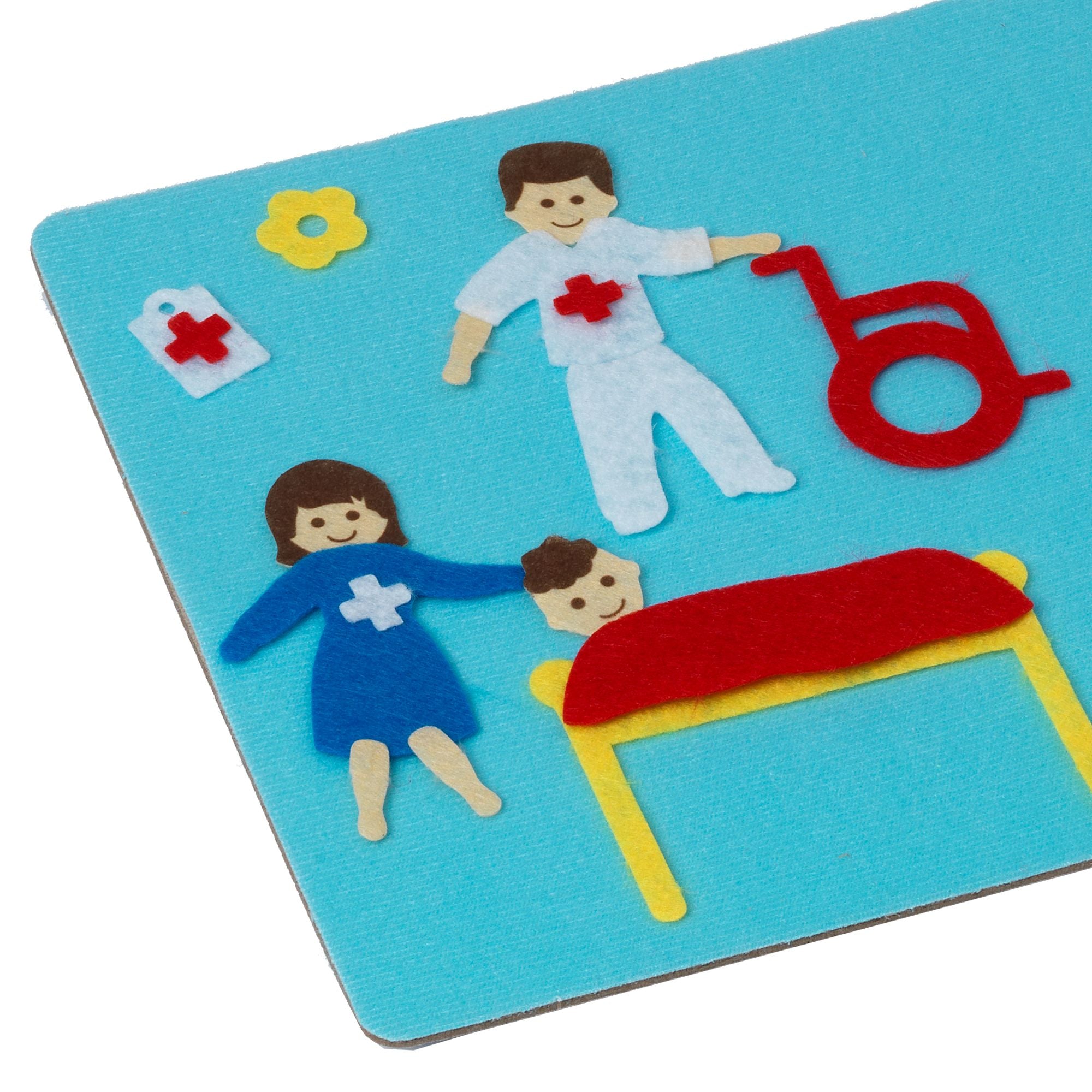 Hot Deal! Classic Fuzzy Felt Playset with a Heartwarming Hospital Theme for Kids