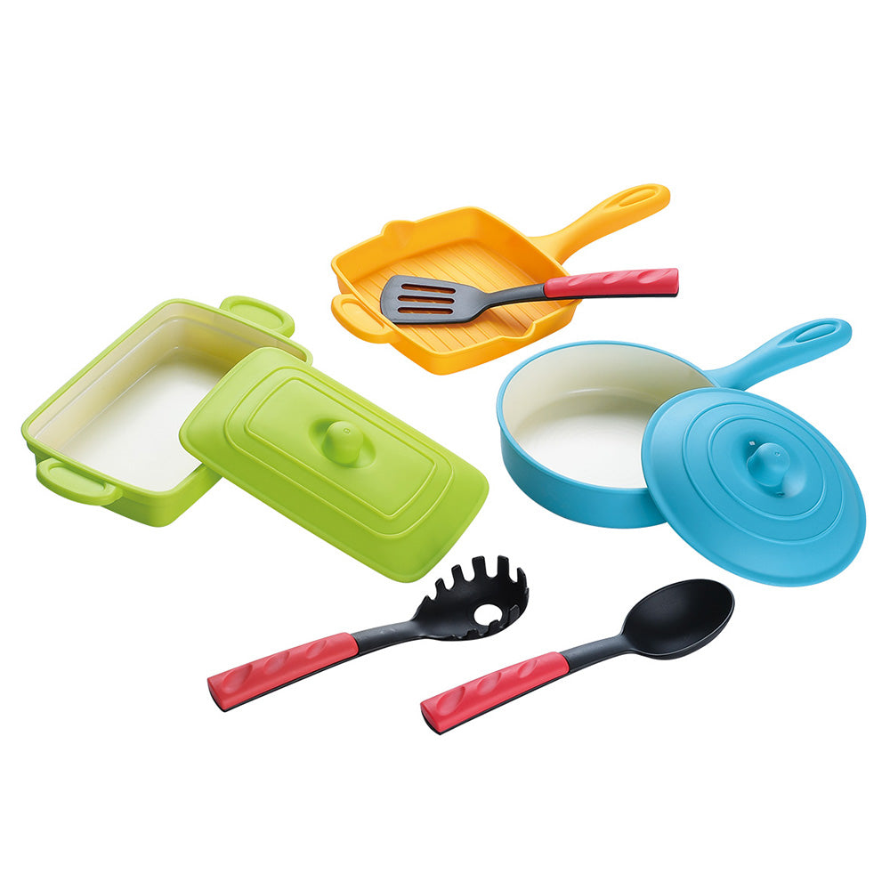 Playgo Toys' Colorful 8 - Piece Casserole & Grill Pan Set for Kids