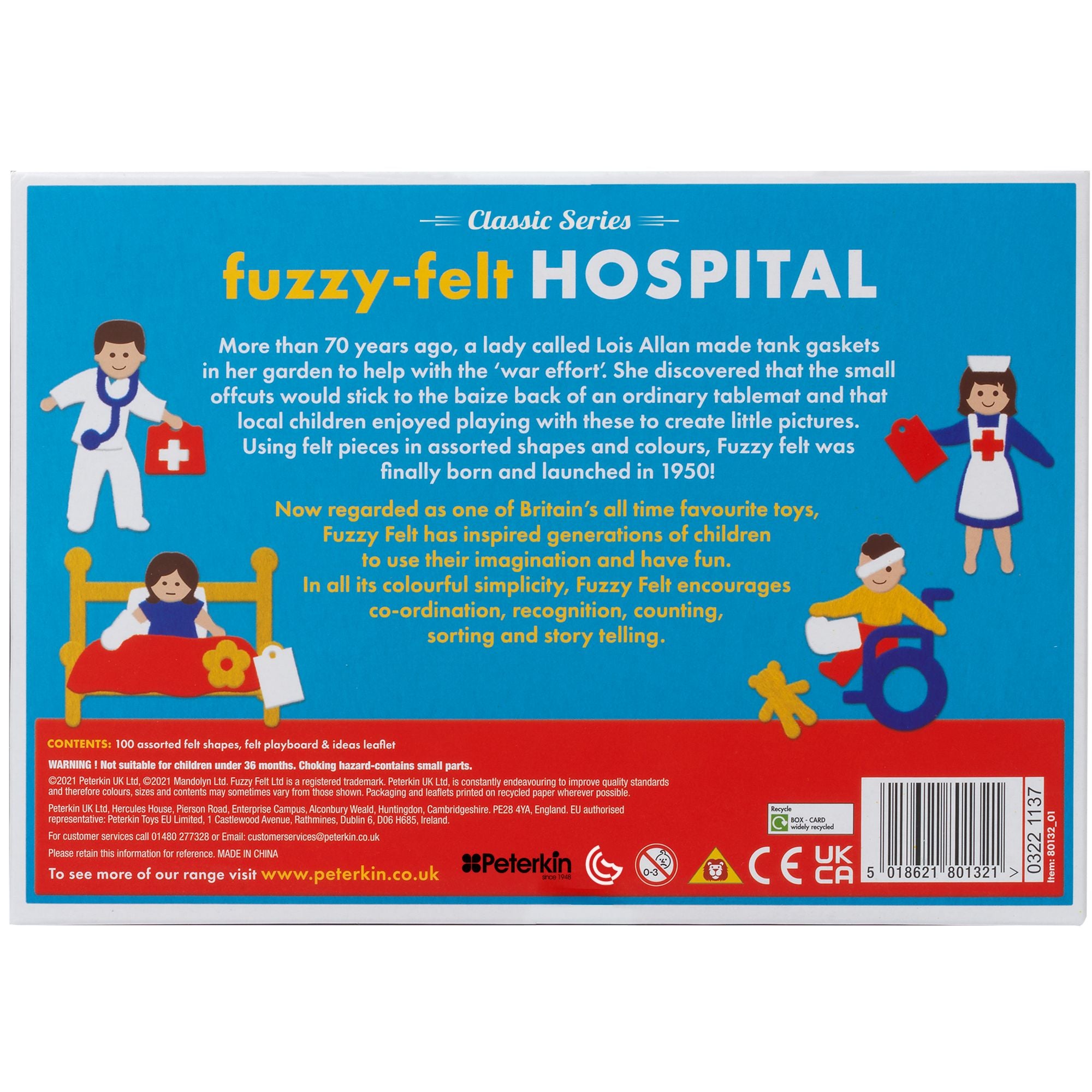 Hot Deal! Classic Fuzzy Felt Playset with a Heartwarming Hospital Theme for Kids