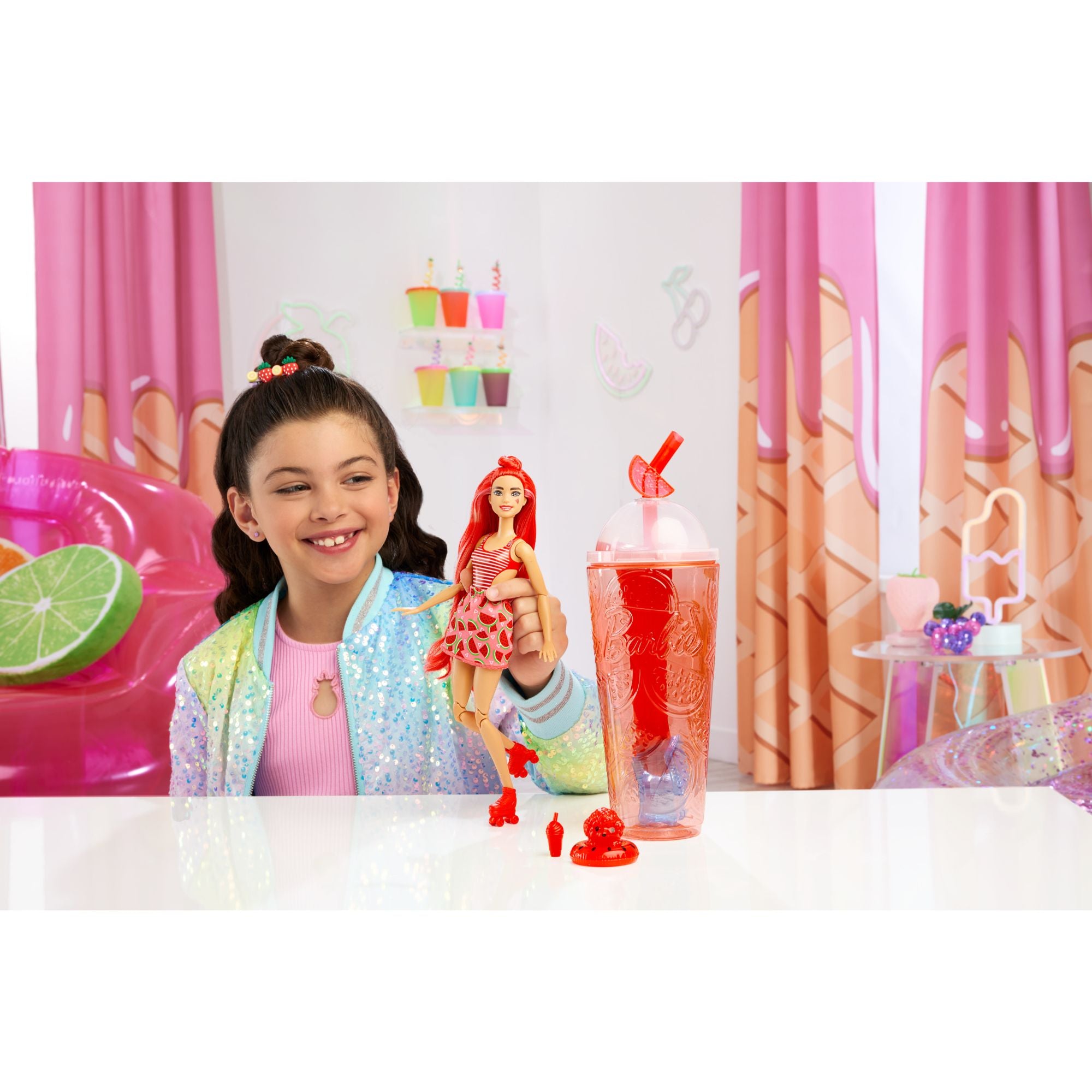 Hot! Barbie Pop Reveal Juicy Fruits - Watermelon Crush