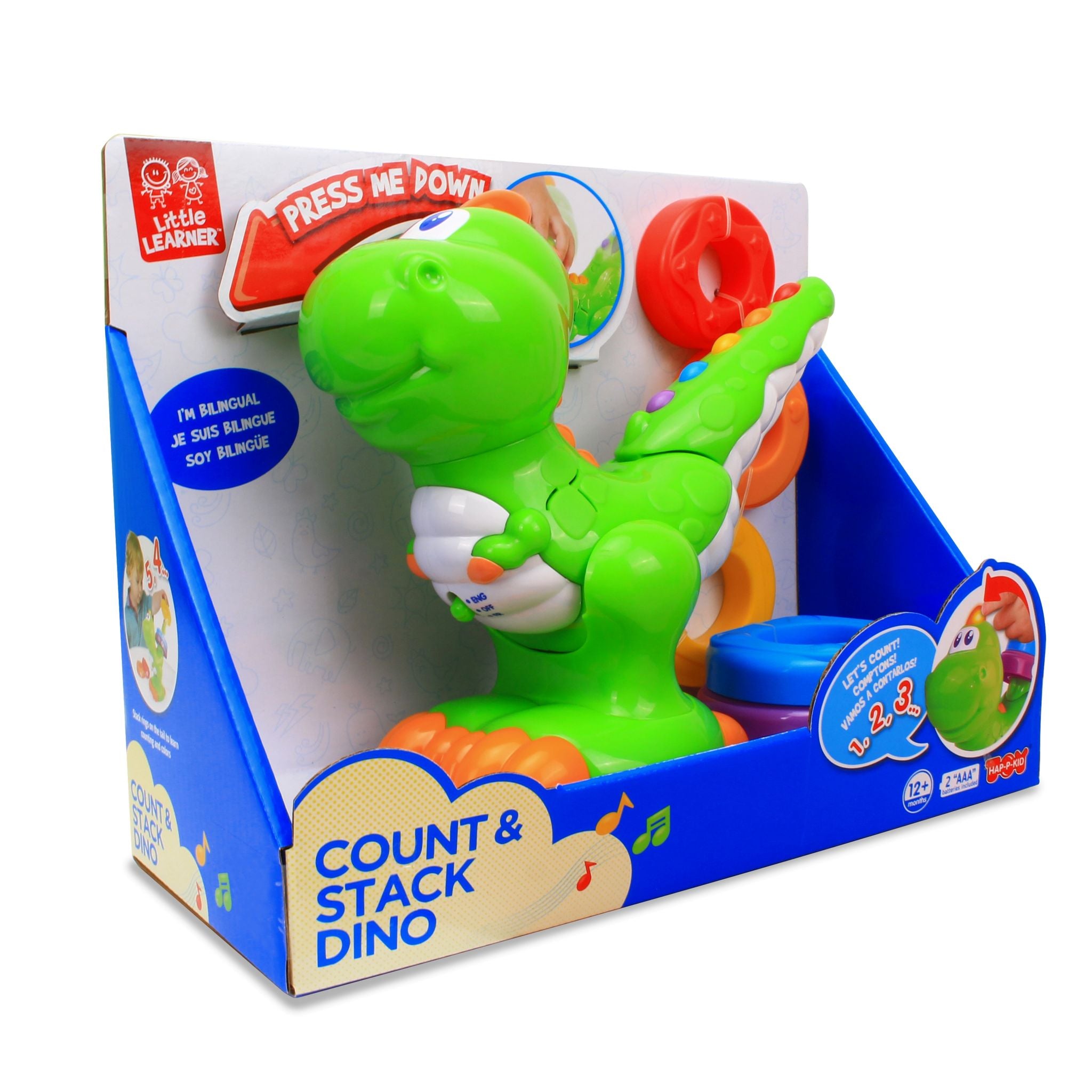 Hot Sale! Electronic Dino Counting and Stacking Rings for Little Learners (12 Months+)