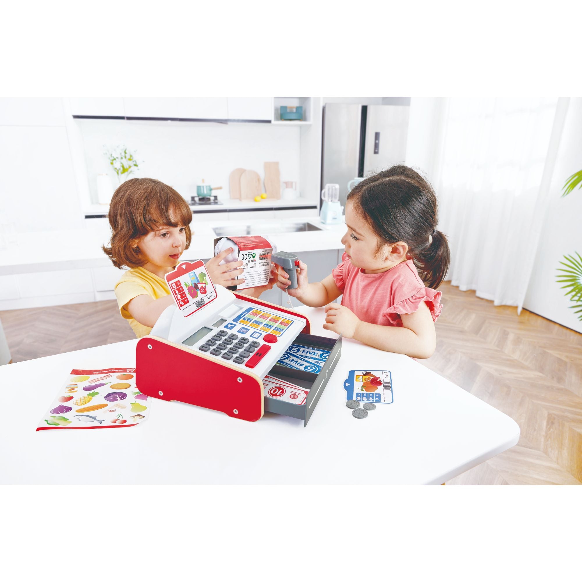 Hape Interactive Beep 'N' Buy Solar-Powered Cash Register for Kids