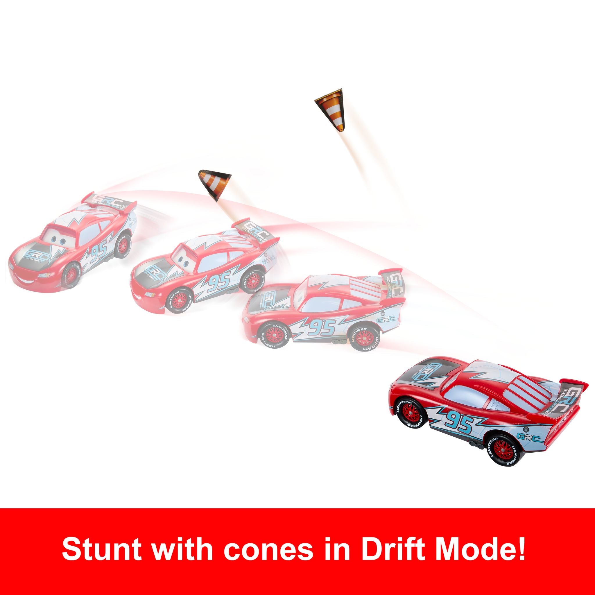 Hot Sale! Disney Pixar Cars Global Racers Cup Drift & Race Toy Lightning McQueen Car