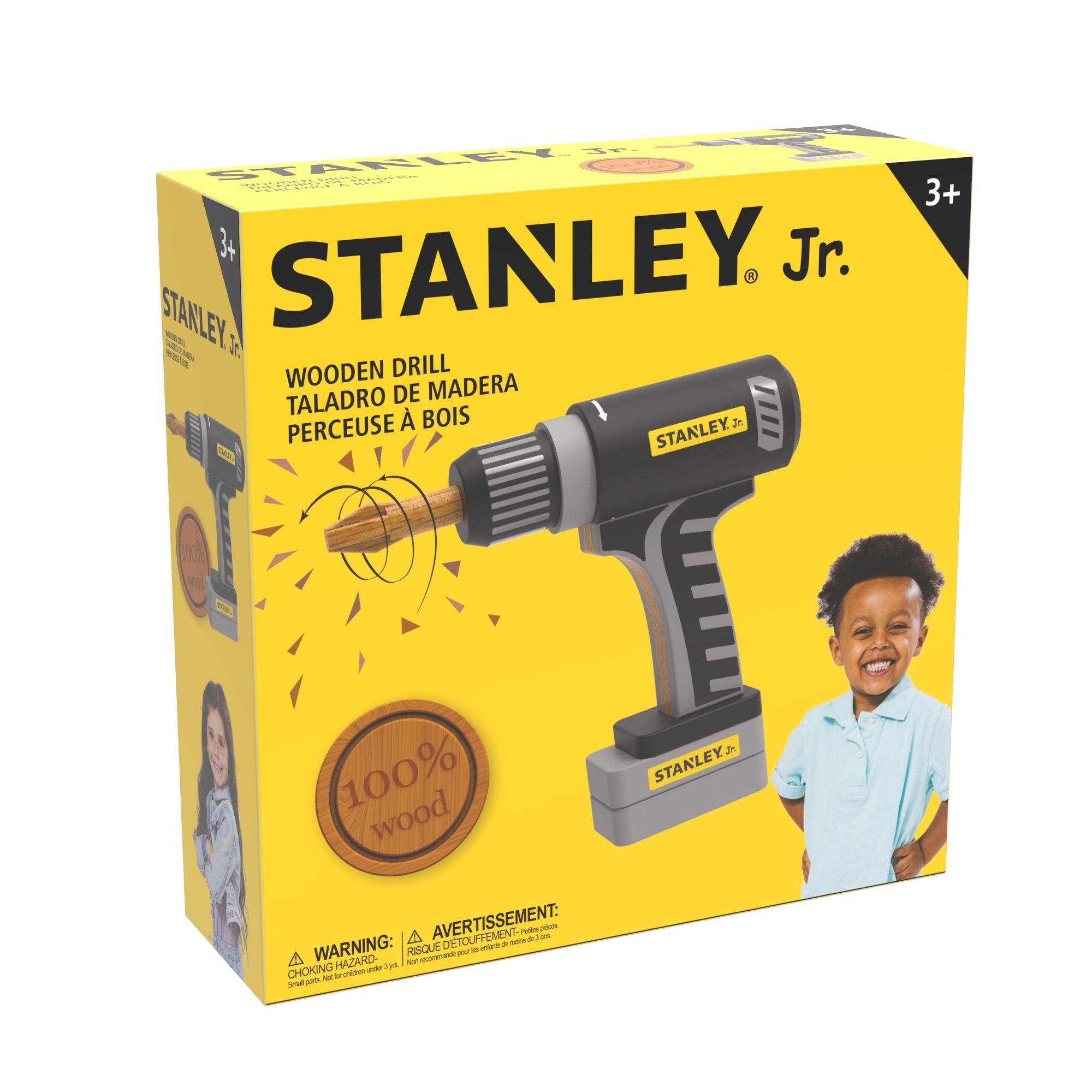 Stanley Jr. Delightful Pretend - Play Wooden Drill for Young Builders