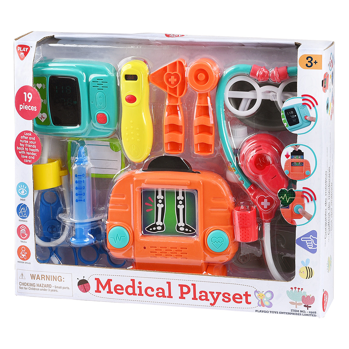 Playgo Toys' 19 - Piece Realistic Medical Playset for Young Caregivers
